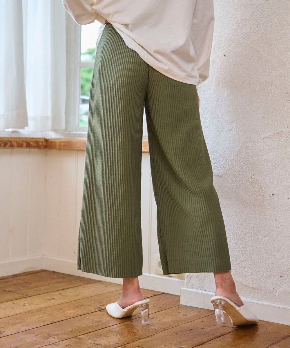 WEGO 【WEB限定/2025年秋冬新作/裾カットOK！自分サイズに調整可能/ウエストゴム/しわになりにくい/】カットプリーツパンツ 