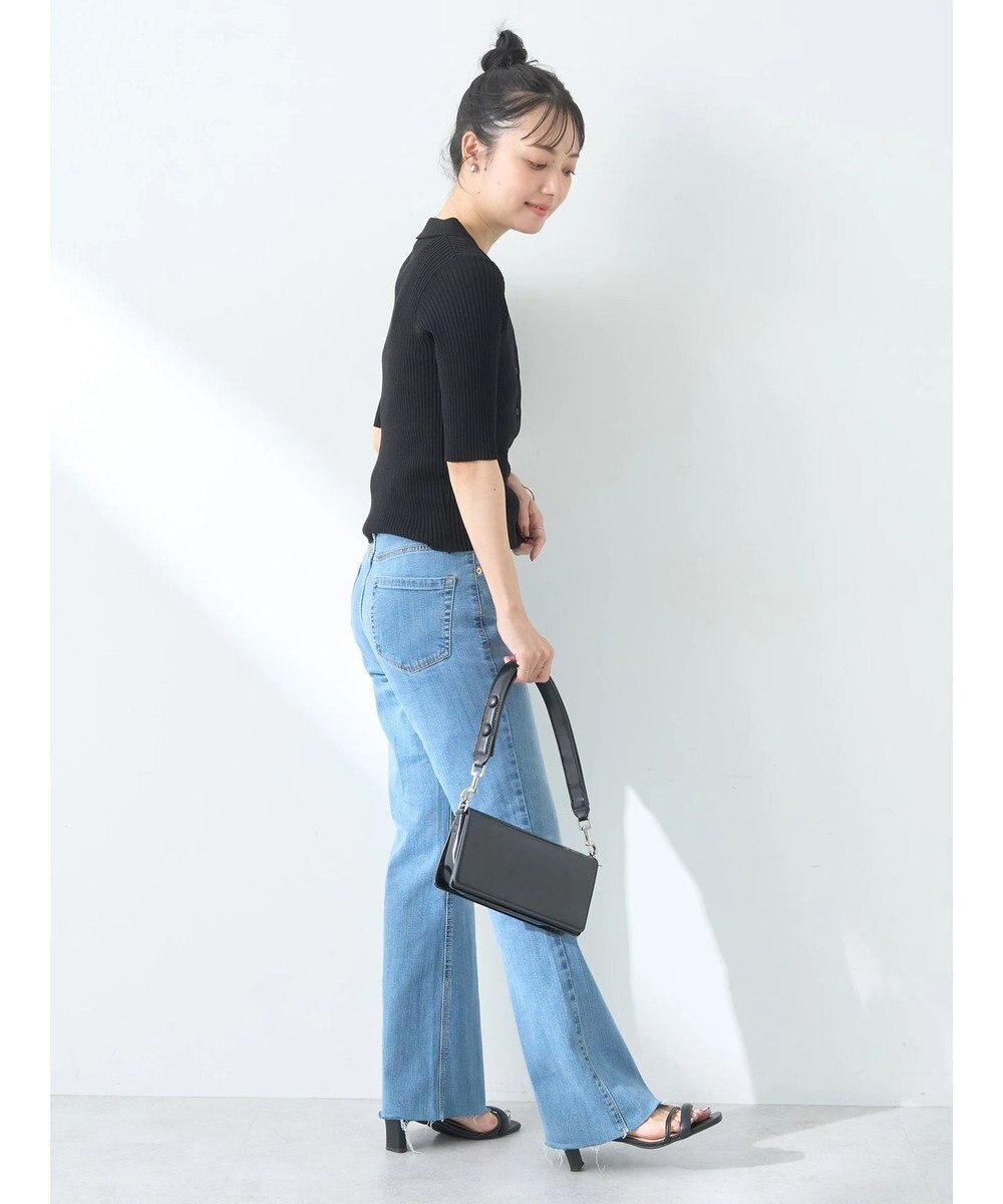 earth music&ecology リブコンパクトカーディガン 