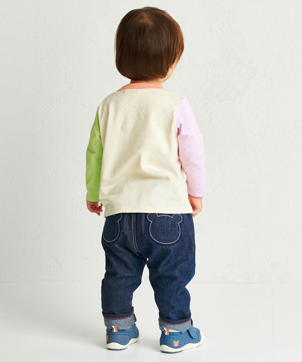 MIKI HOUSE HOT BISCUITS 【70-120cm】【Everyday Series】ワンポイント 長袖Tシャツ 
