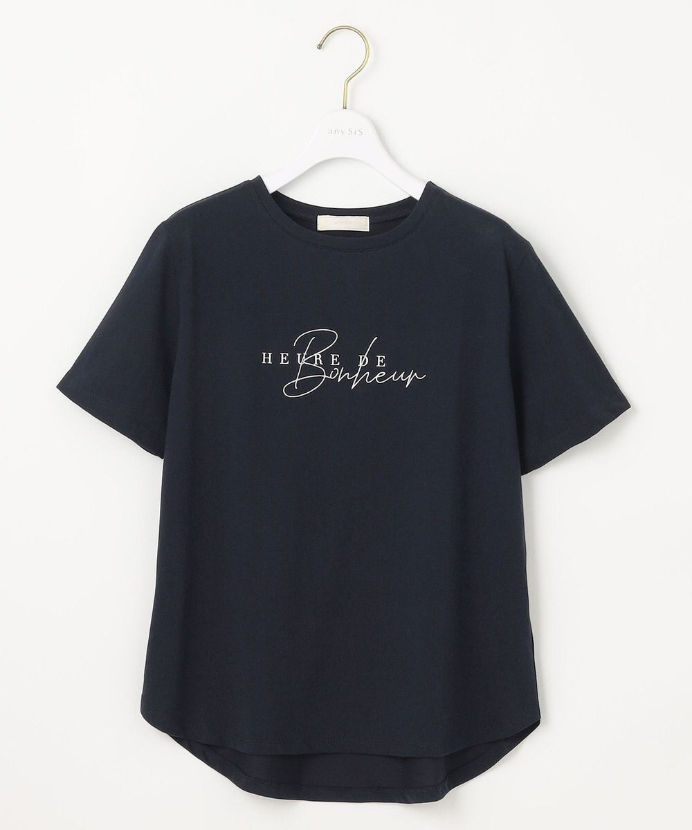ANY SIS L 【洗える】ベーシックロゴ刺繍 Tシャツ 