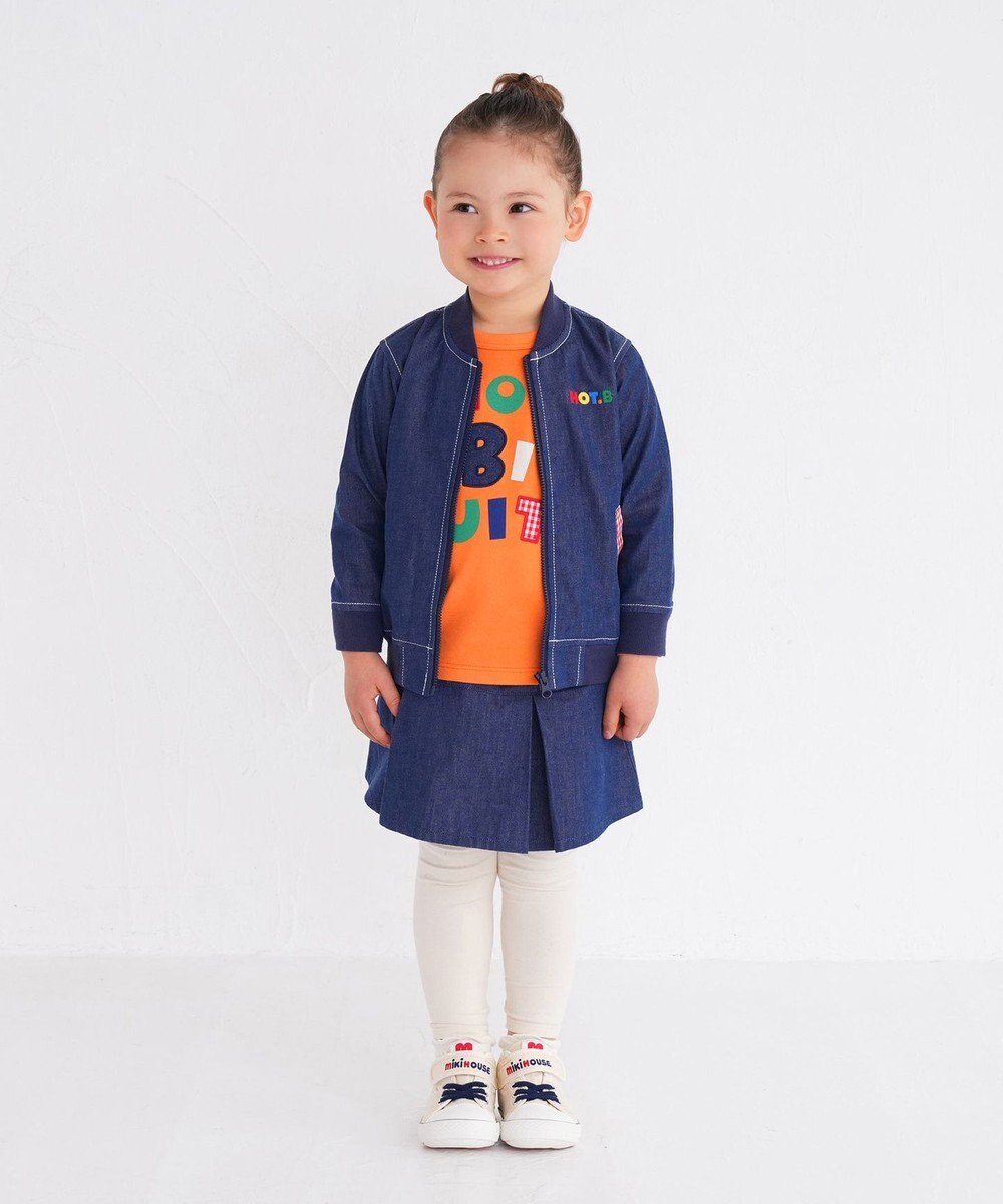 MIKI HOUSE HOT BISCUITS 【80-120cm】 デニム スカート付きパンツ 