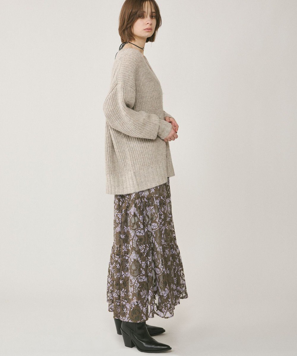 GRACE CONTINENTAL ラメ畦ニットトップ 