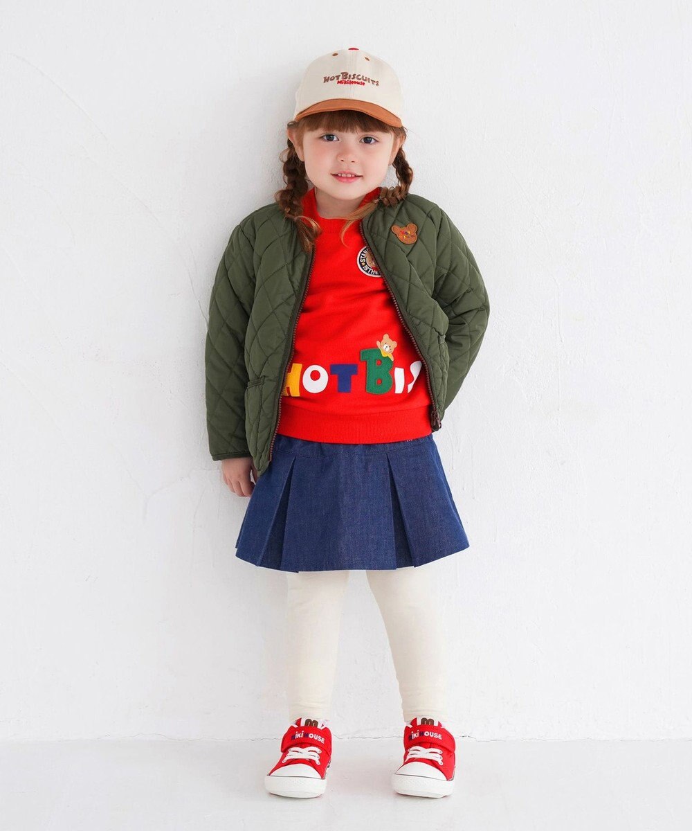 MIKI HOUSE HOT BISCUITS 【80-120cm】 デニム スカート付きパンツ 