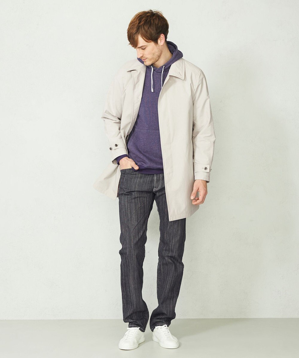 JOSEPH ABBOUD 【サスティナブル】ランダムストライプストレッチデニム 