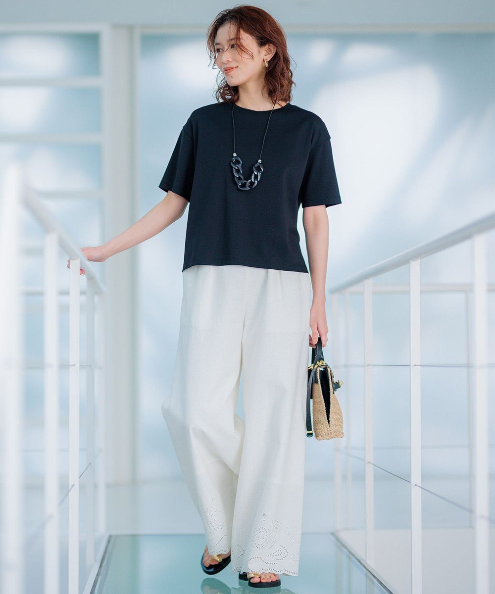 23区 S 【GLOW8月号掲載/接触冷感】半袖 クロップド IT TEE 