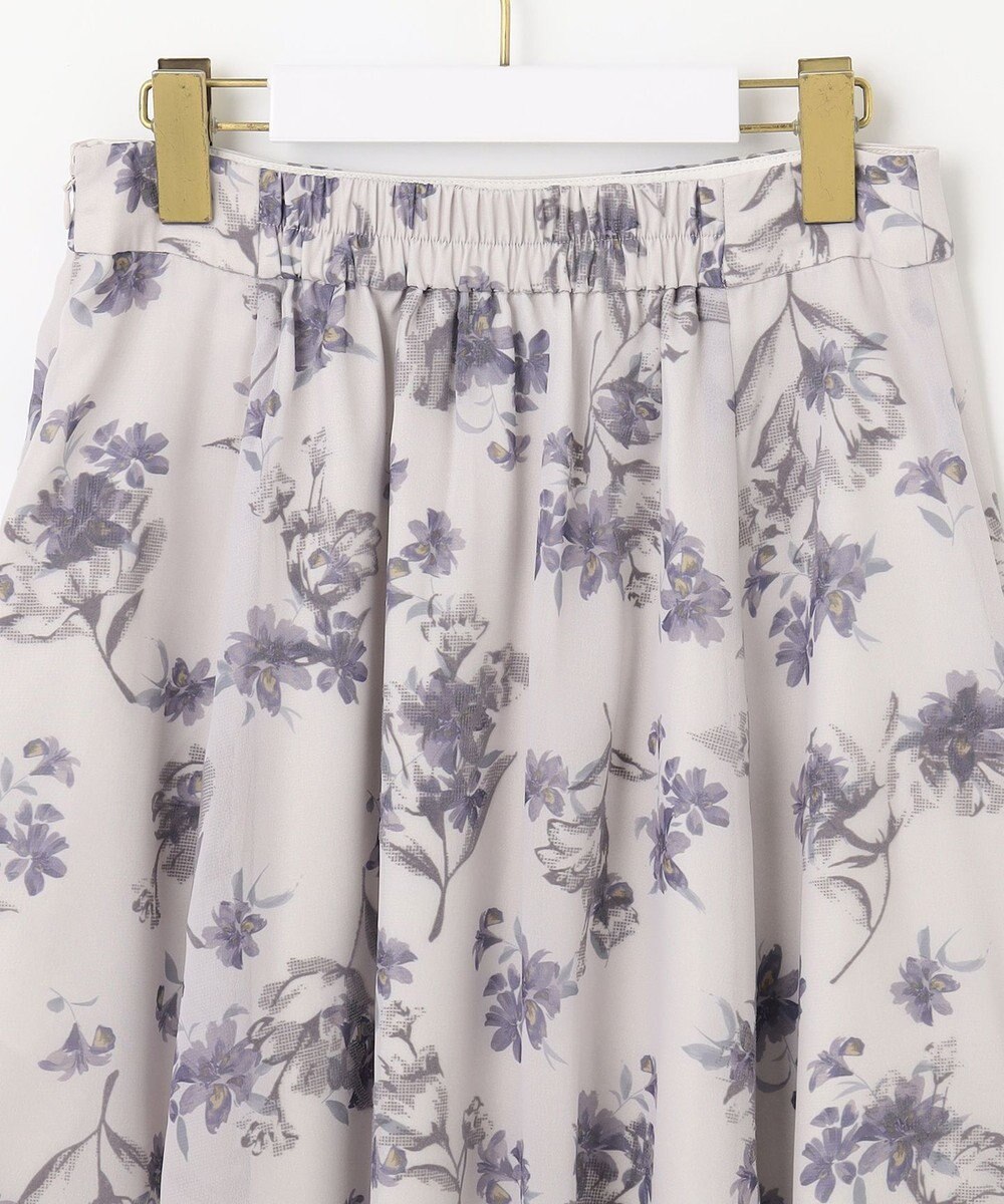 ANY SIS 【洗える】フロッキーオンフラワー スカート 