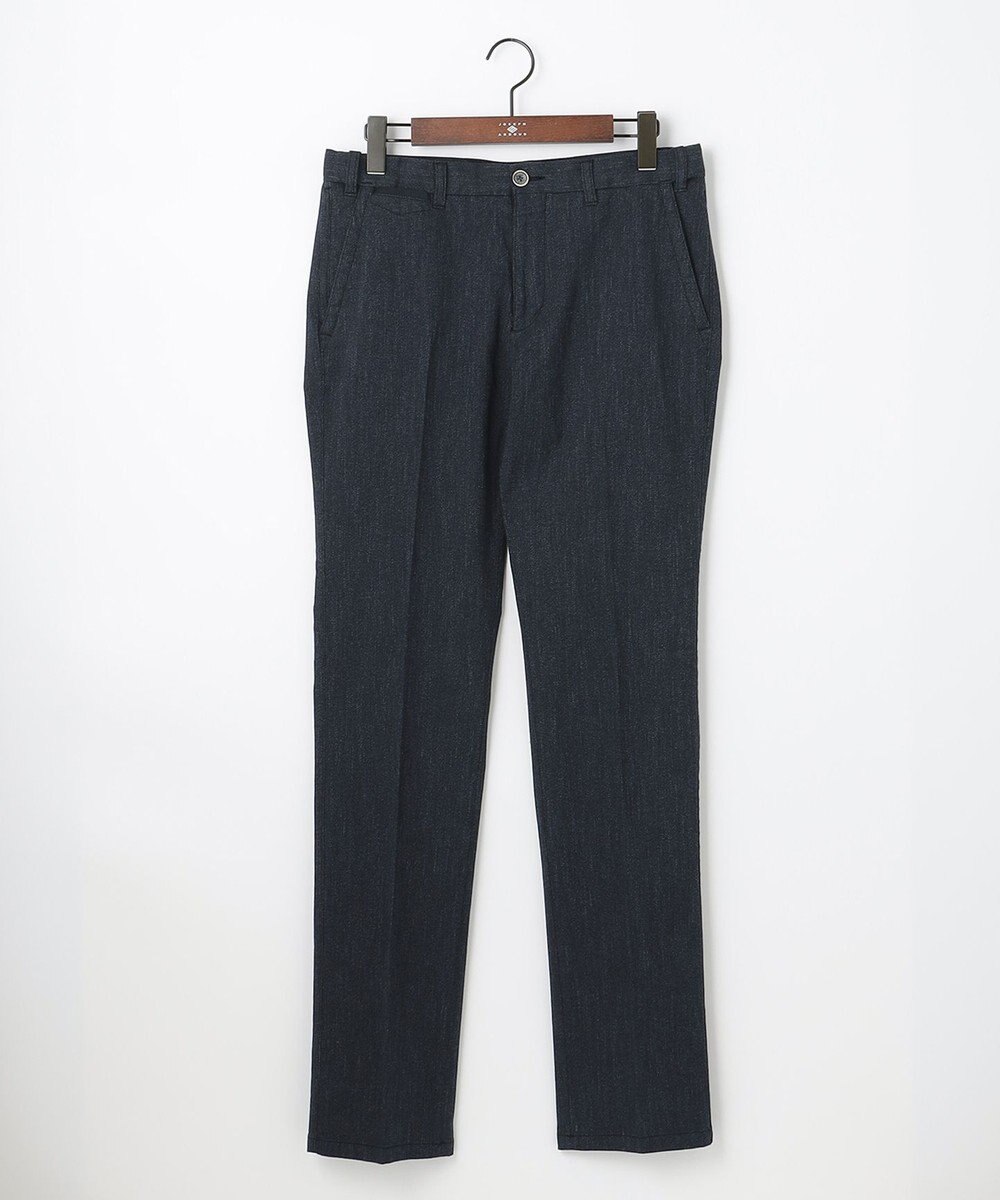 JOSEPH ABBOUD 【ウエストも伸びる】オーガニックストレッチムリネピケ パンツ 
