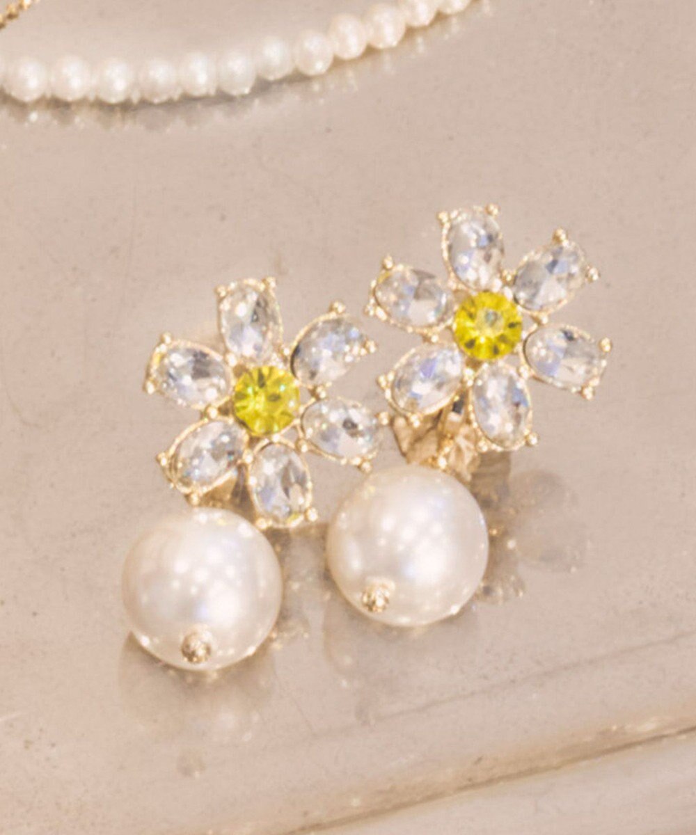 TOCCA DAISY BIJOUX＆PEARL EARRINGS イヤリング イエロー系