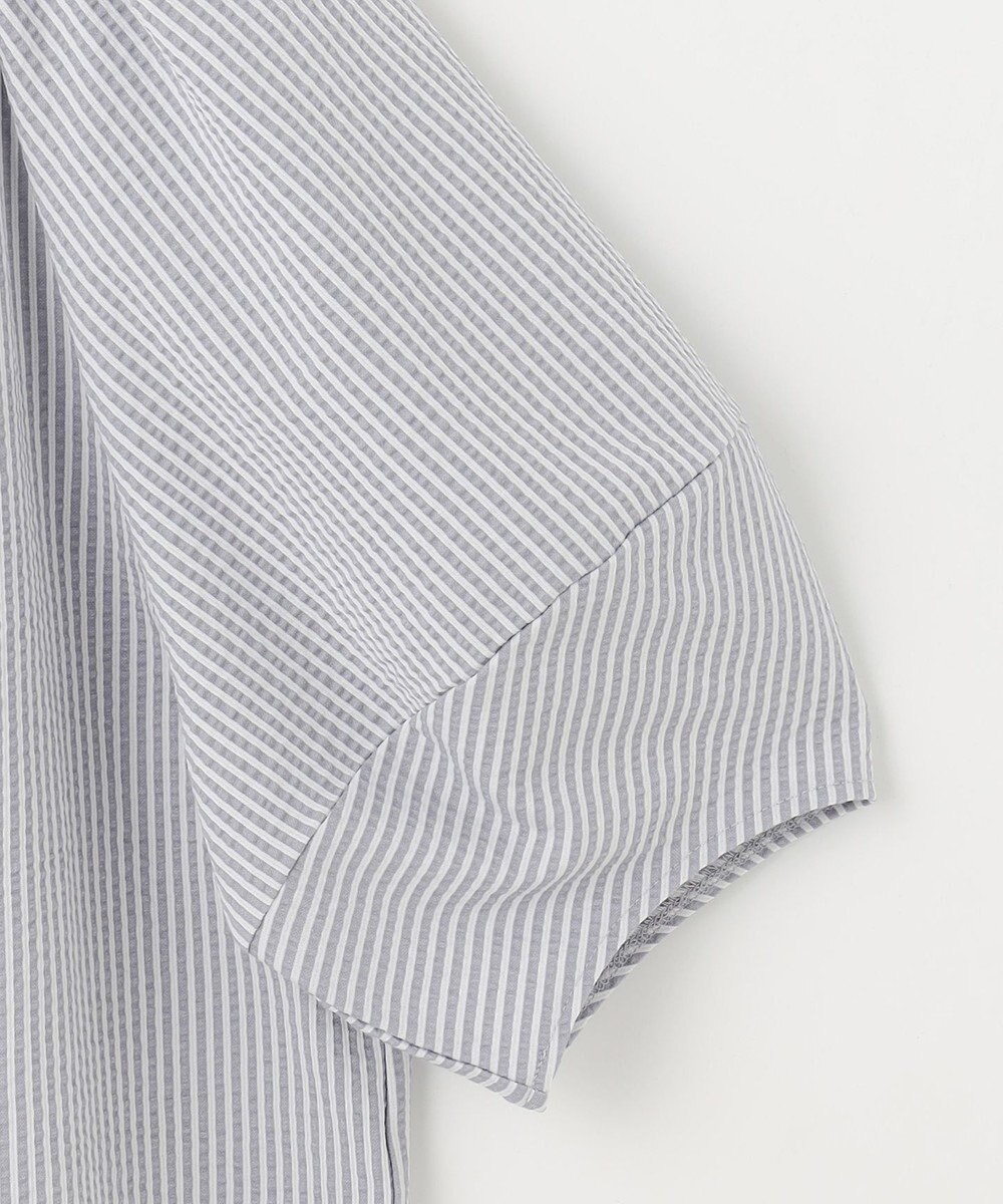 ANY SIS L 【洗える】ランタンスリーブサッカー ブラウス 