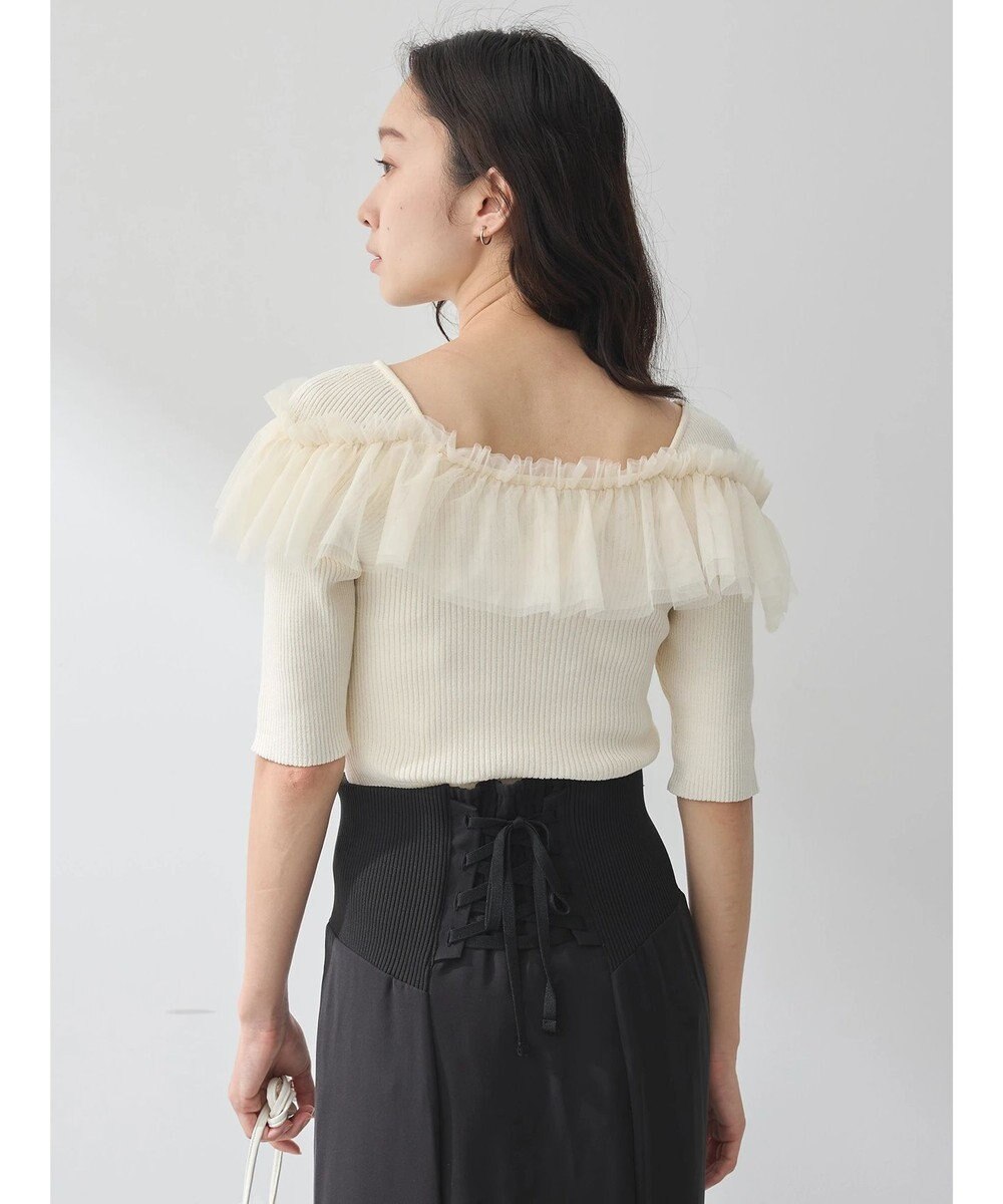 earth music&ecology デコルテチュールニットプルオーバー 