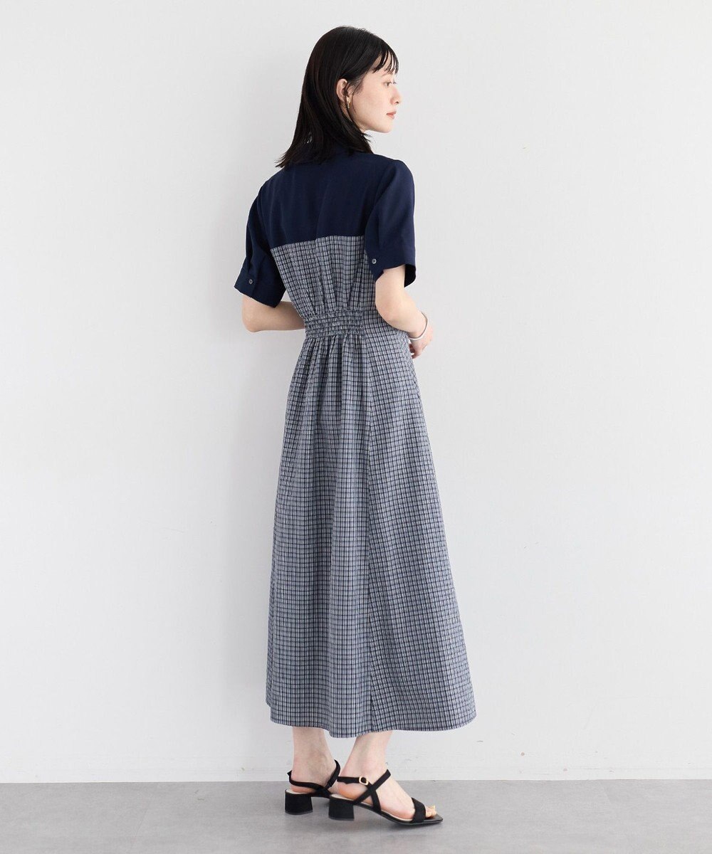 YECCA VECCA ハーフスリーブベアドッキングワンピース 