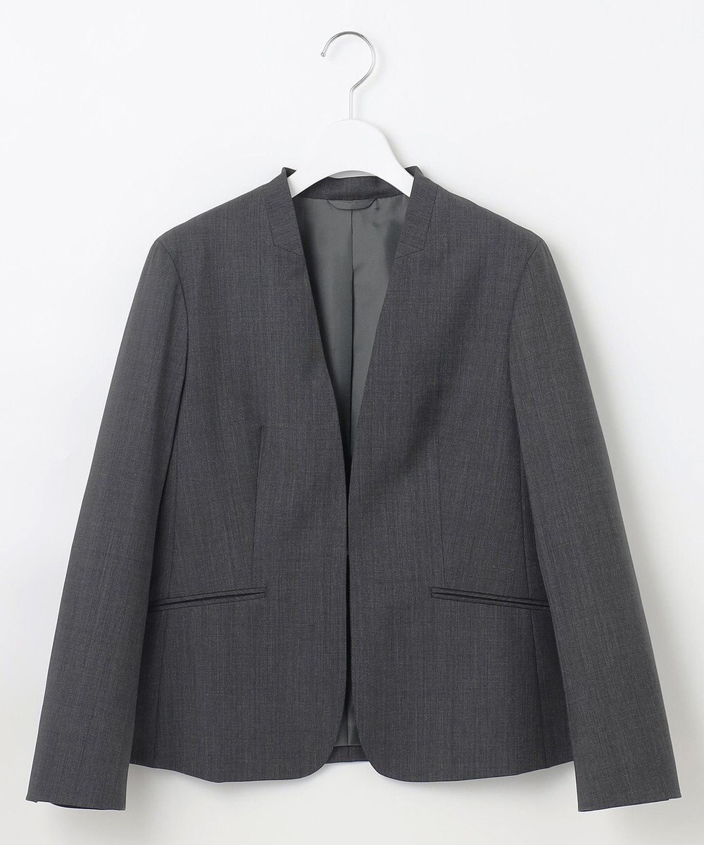 J.PRESS LADIES S 【セットアップ対応】BAHARIYE PINHEAD ノーカラー ジャケット 