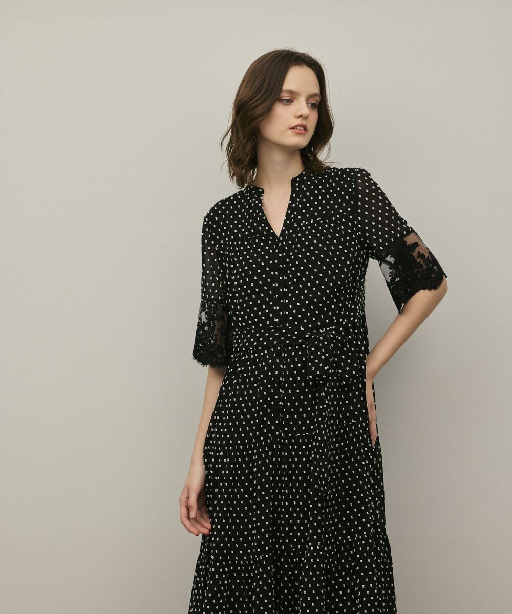 GRACE CONTINENTAL カフタンシフォンワンピース 