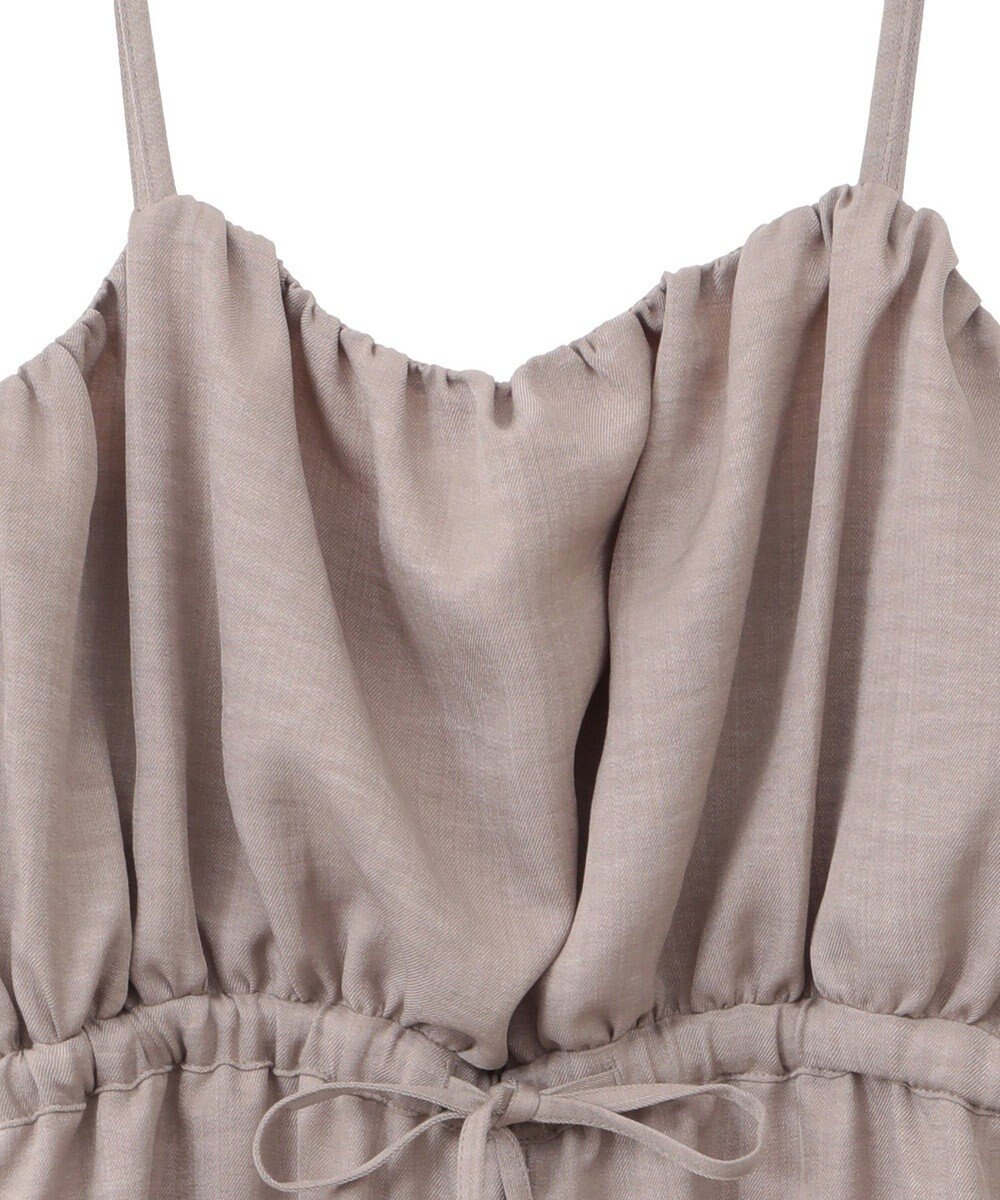 Green Parks 胸元バルーンウエストリボンサロペット 