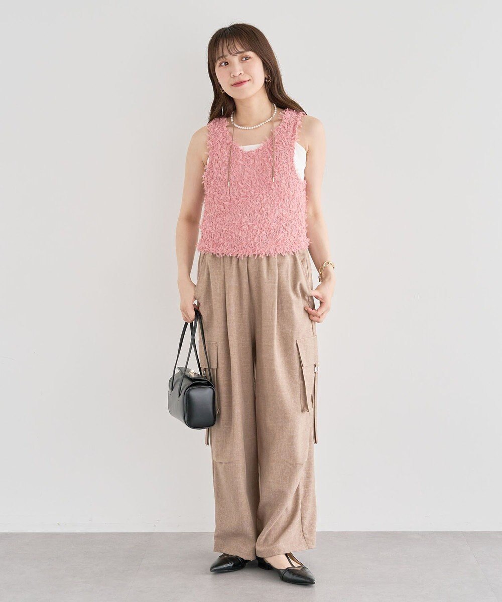 Green Parks 麻調ミリタリーカーゴパンツ 