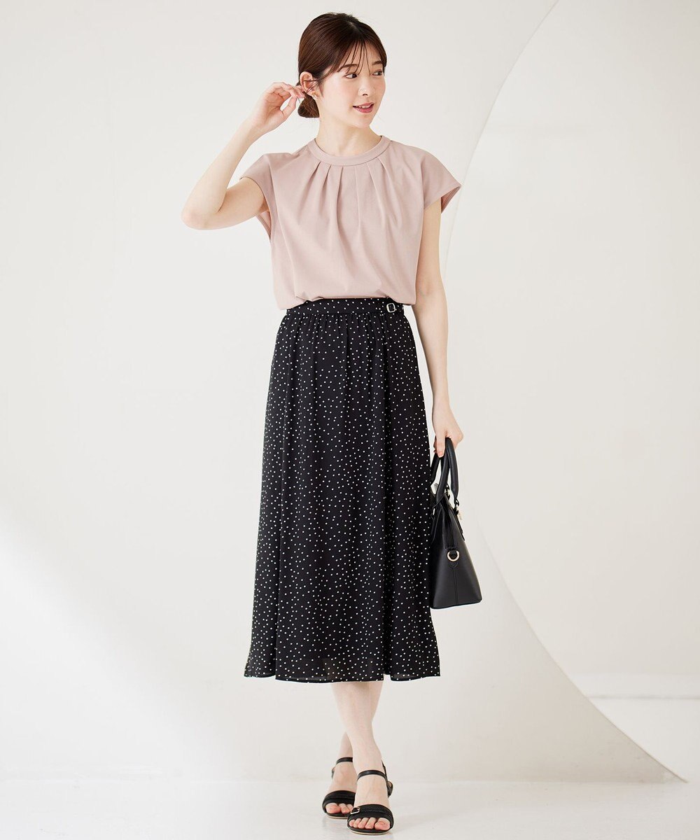 ANY SIS S 【UVカット・接触冷感・撥水・汗ジミ防止】プレーティングジャージー フレンチスリーブ カットソー 