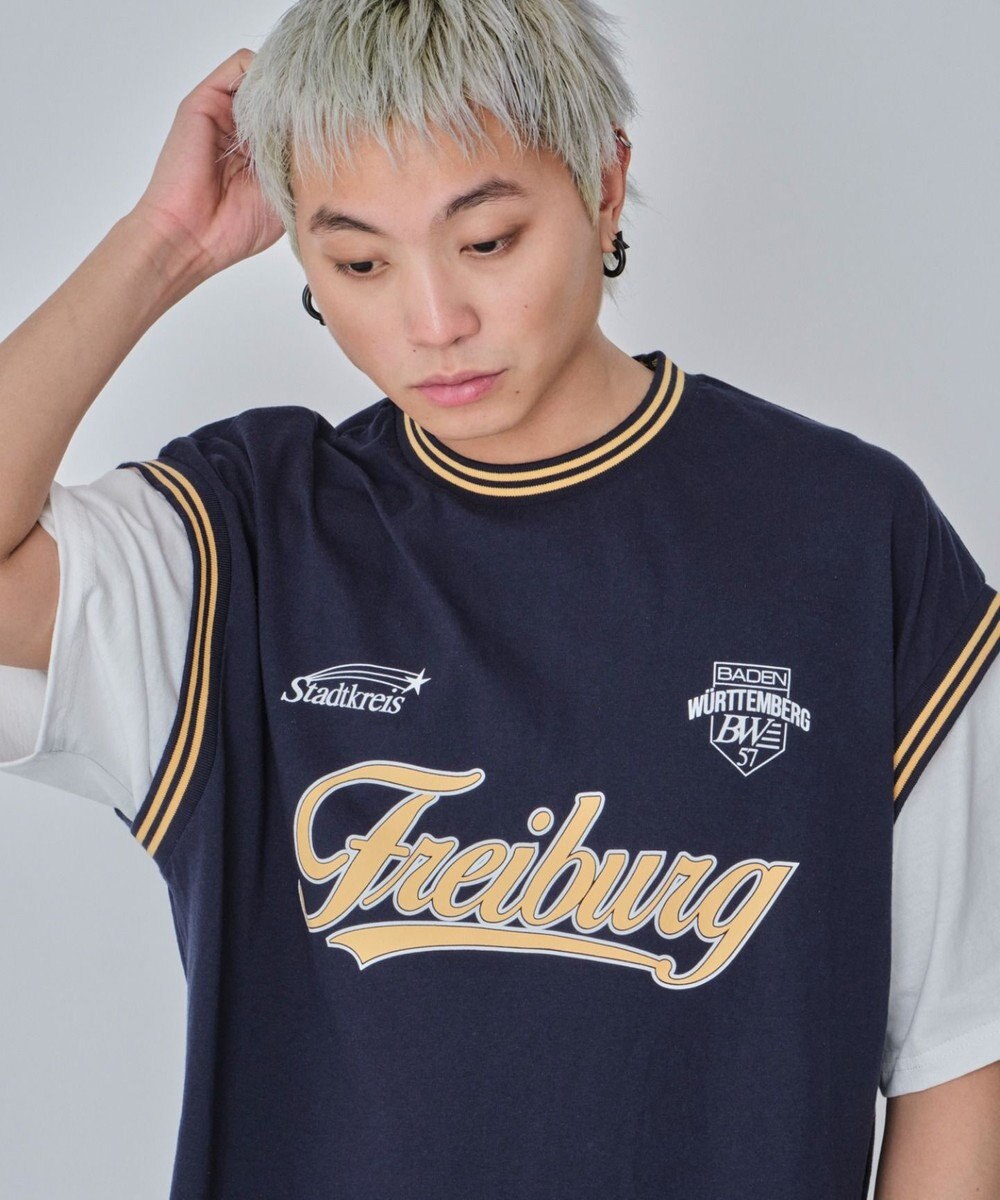 WEGO 【ユニセックス着用ITEM/MLサイズ展開】フェイクタンクグラフィックT（SS） 