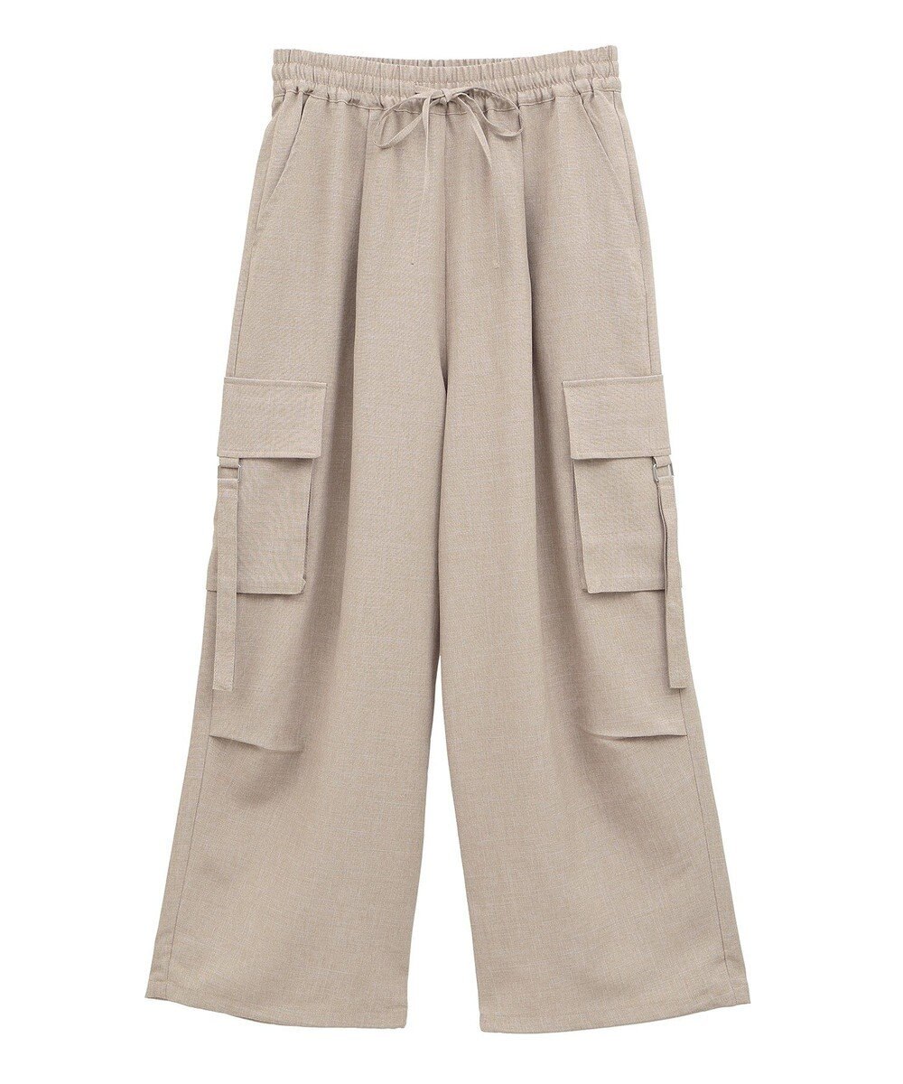 Green Parks 麻調ミリタリーカーゴパンツ 