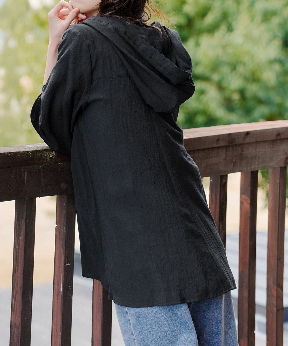 Tiaclasse L 【洗える】フード付きフレアチュニック 