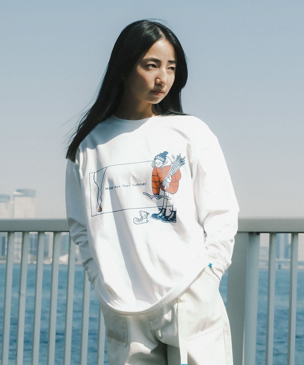 SHARE PARK LADIES 【LADIES】吸水速乾 フロントプリントTシャツ 