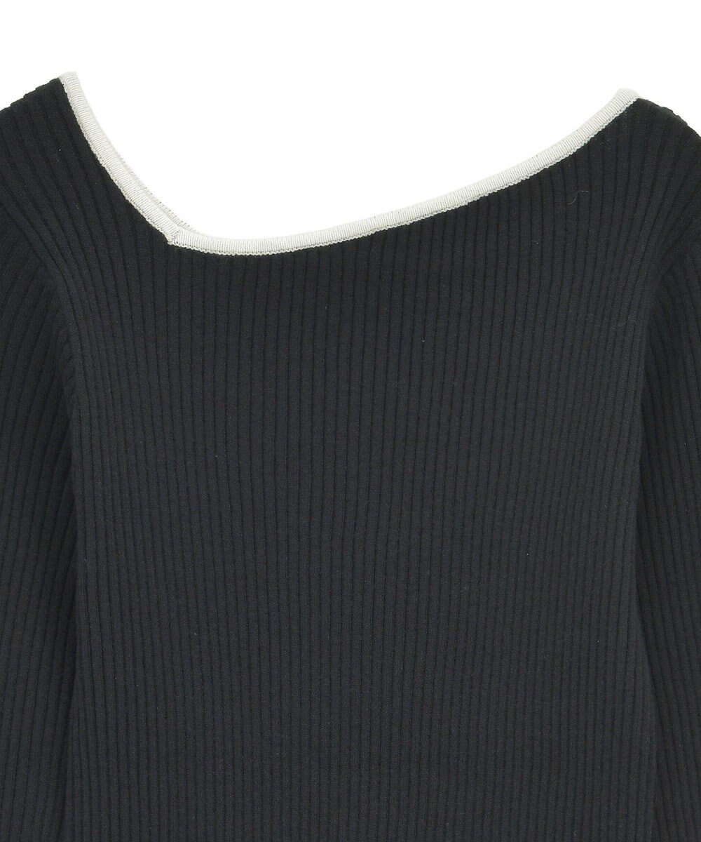 Green Parks 前後２ｗａｙアシンメトリー袖フレアリブニット 