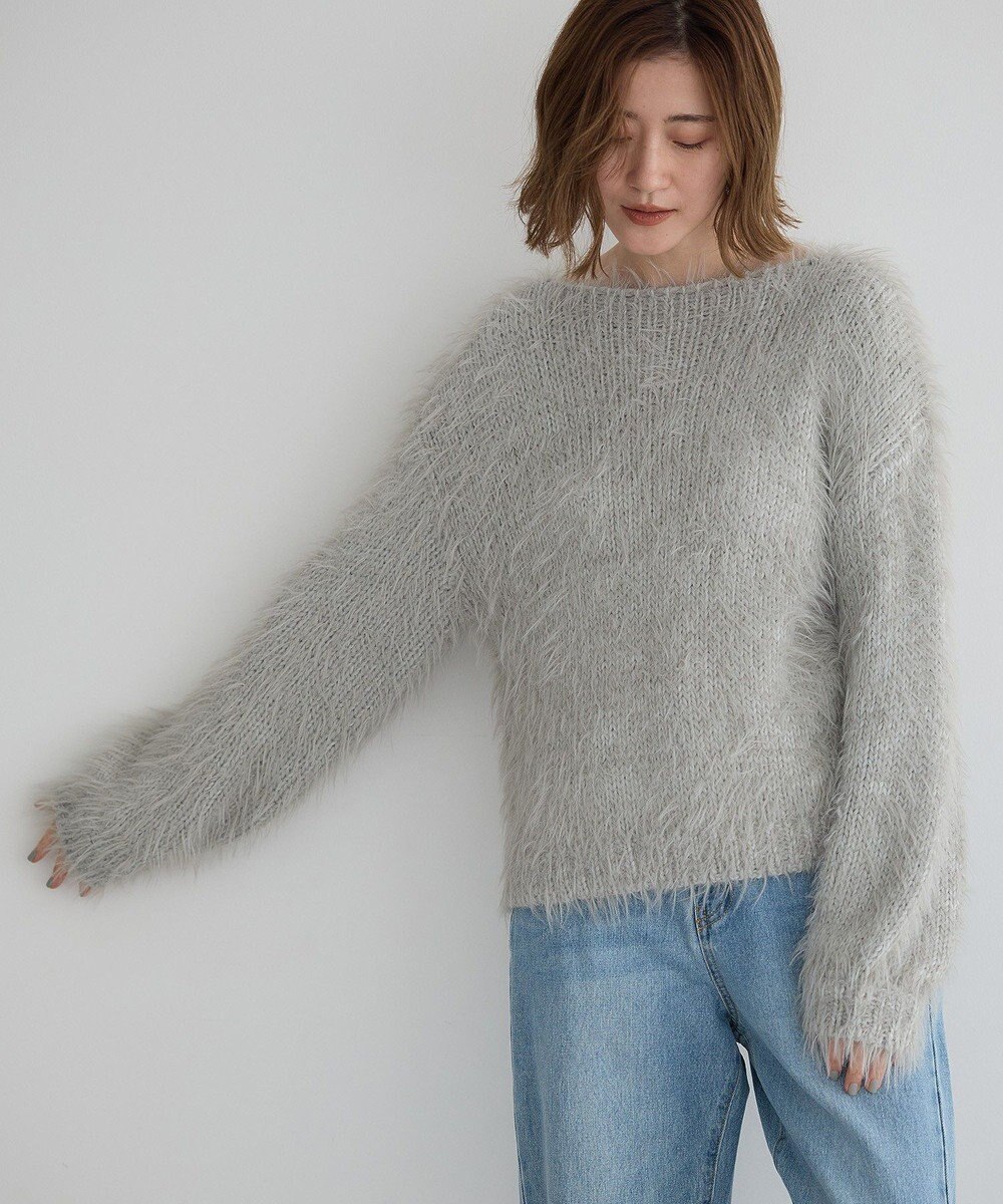 YECCA VECCA フェザーMIXロービングニット 