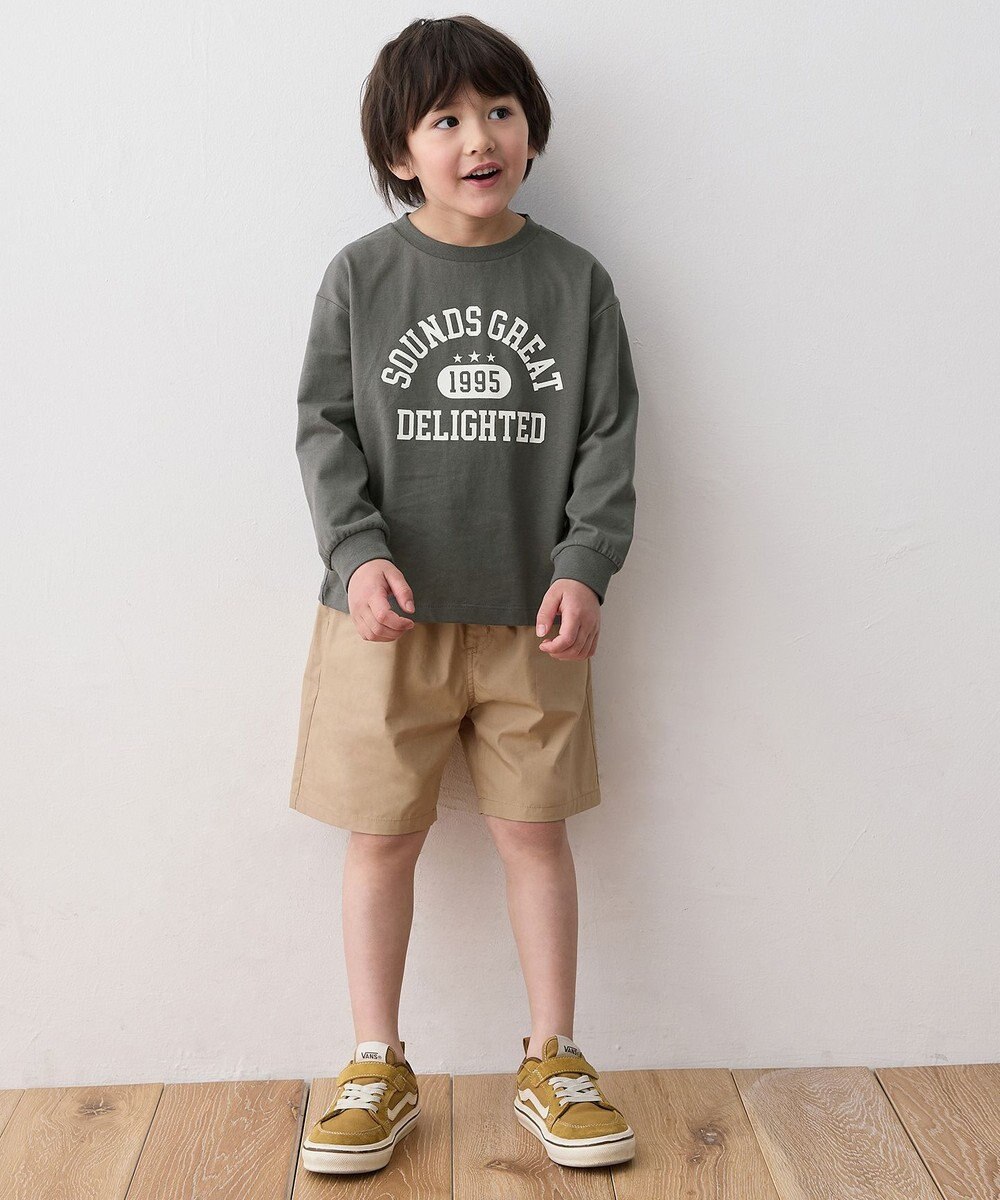 ANY KIDS ロゴプリント 長袖Tシャツ 