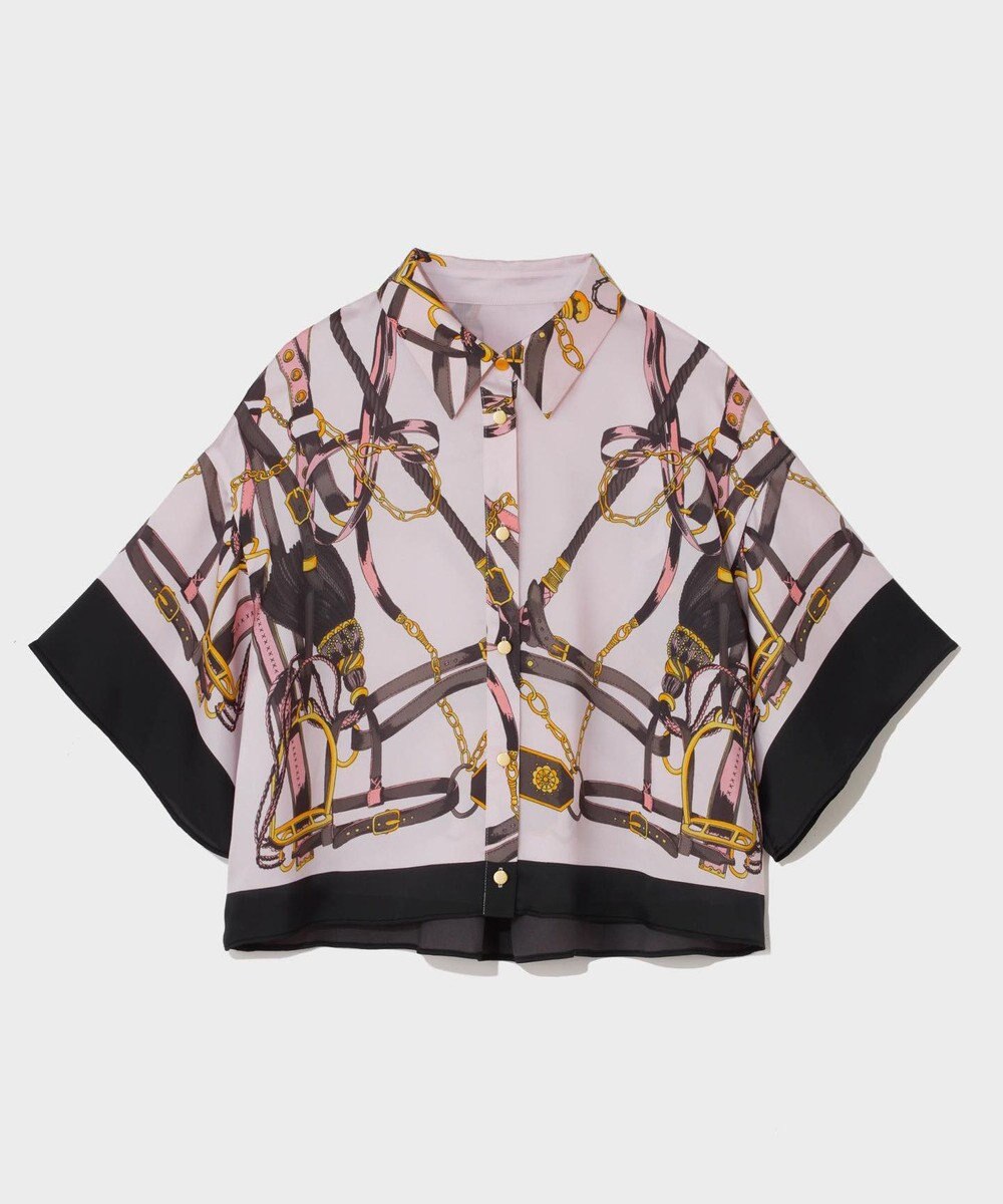 GRACE CONTINENTAL マリンスカーフプリントシャツ 