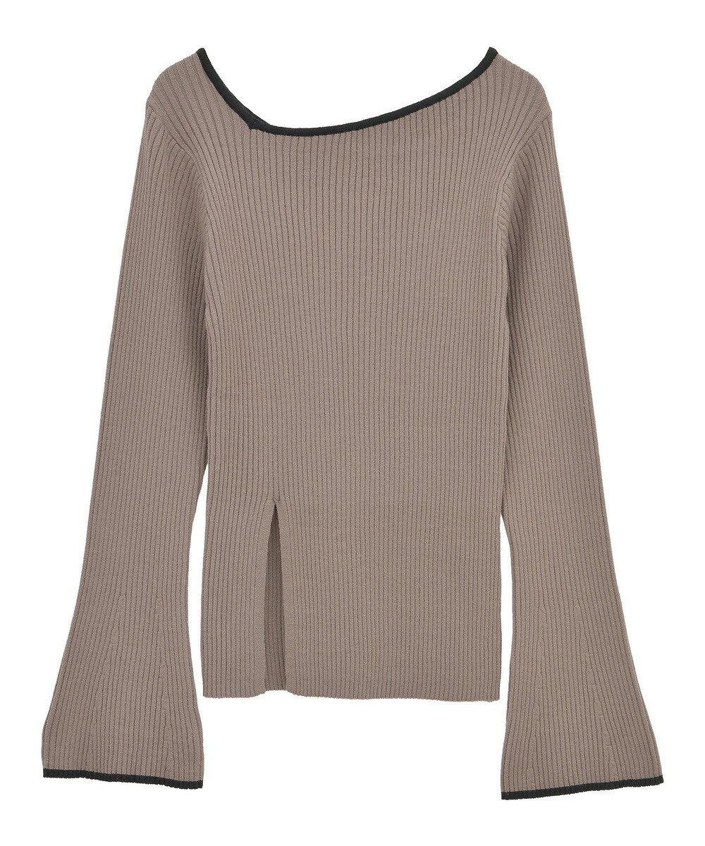 Green Parks 前後２ｗａｙアシンメトリー袖フレアリブニット 