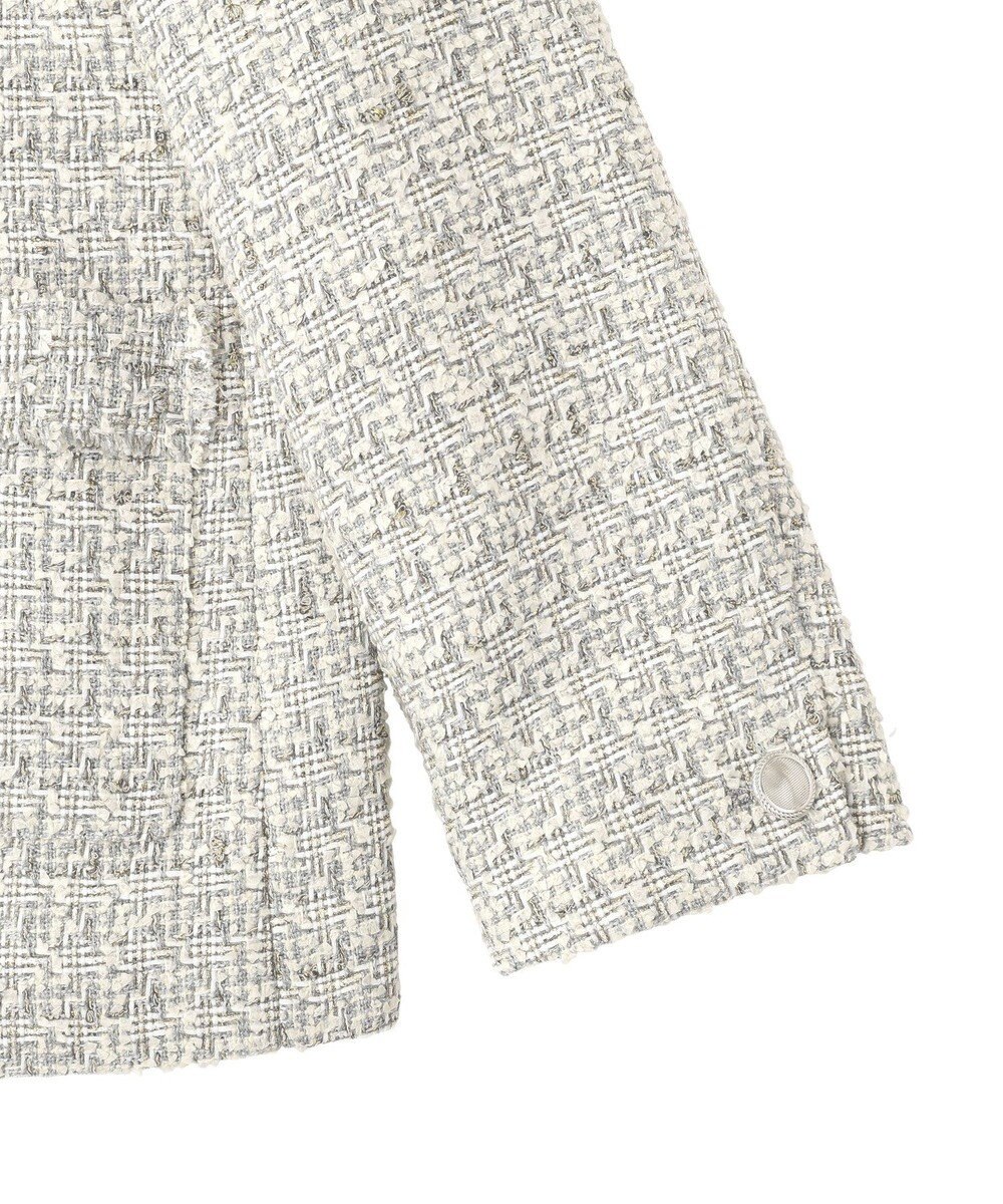 YECCA VECCA ノーカラーツイードジャケット 