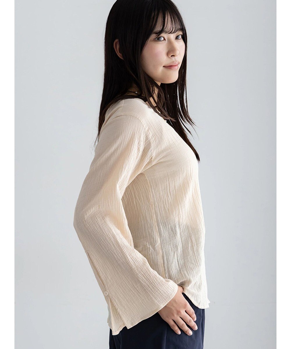 Te chichi クレープフレアスリーブブラウス【AOYAMA FASHION ASSOCIATION × Te chichi】 