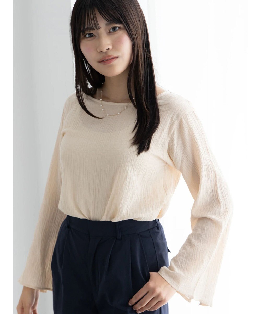 Te chichi クレープフレアスリーブブラウス【AOYAMA FASHION ASSOCIATION × Te chichi】 