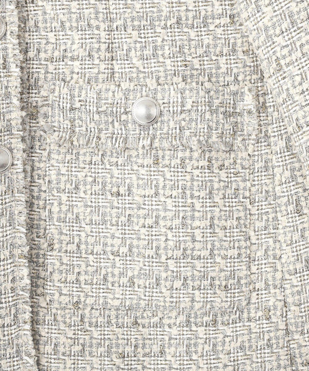 YECCA VECCA ノーカラーツイードジャケット 