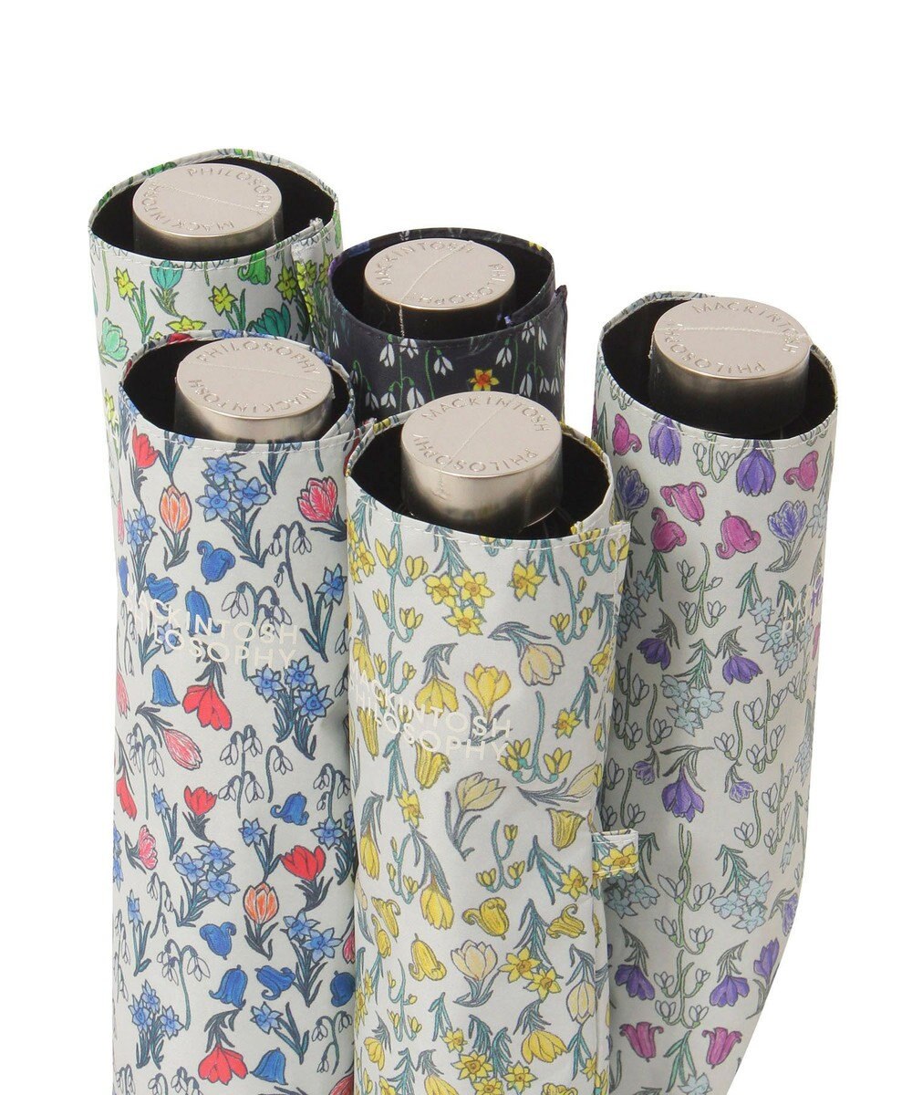 MOONBAT 【 遮光率100％/遮熱/UV/軽量】MACKINTOSH PHILOSOPHY(マッキントッシュフィロソフィー)晴雨兼用日傘 Snowblue Garden Barbrella バーブレラ 折りたたみ傘 フワクール生地使用 