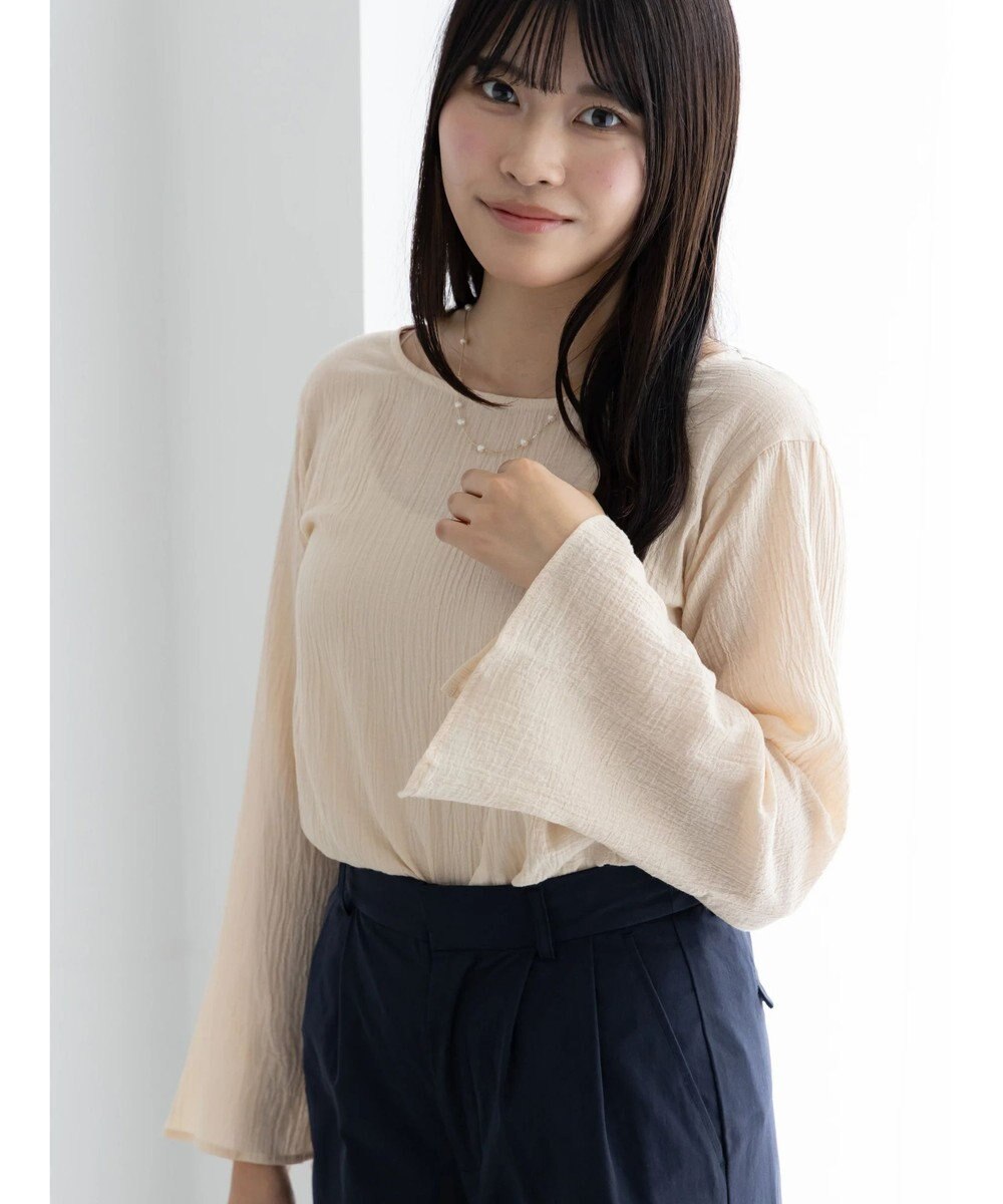 Te chichi クレープフレアスリーブブラウス【AOYAMA FASHION ASSOCIATION × Te chichi】 