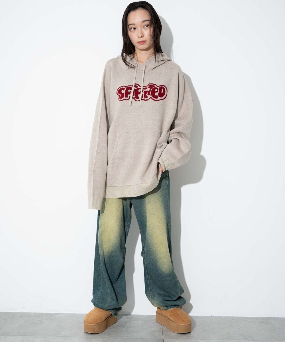 WEGO 【ユニセックス着用ITEM】ジャガードグラフィックパーカー 