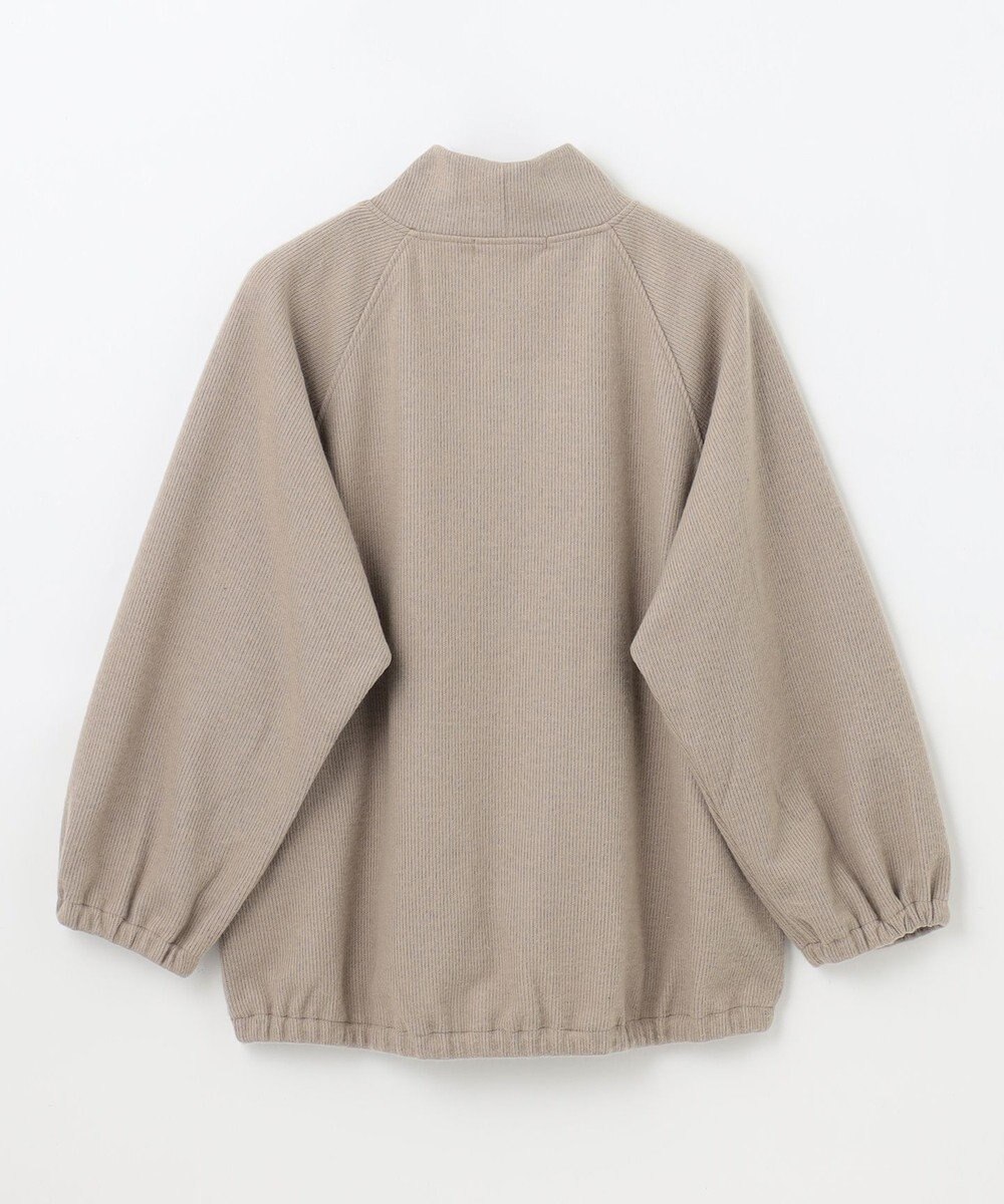 ANY L リブ起毛モックネックプルオーバー 