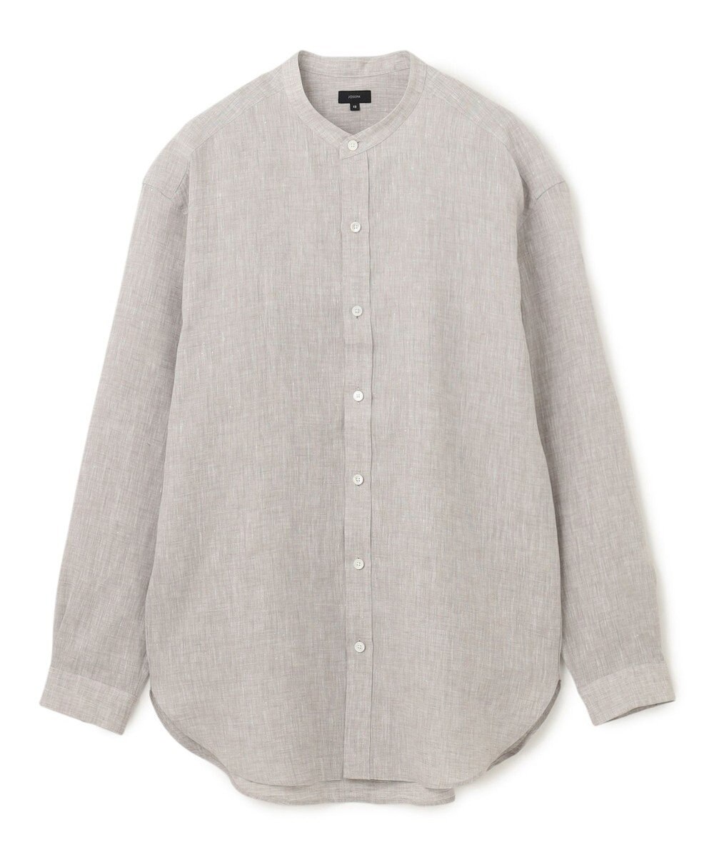 JOSEPH HOMME ノルマンディリネントロピカル　バンドカラーシャツ 