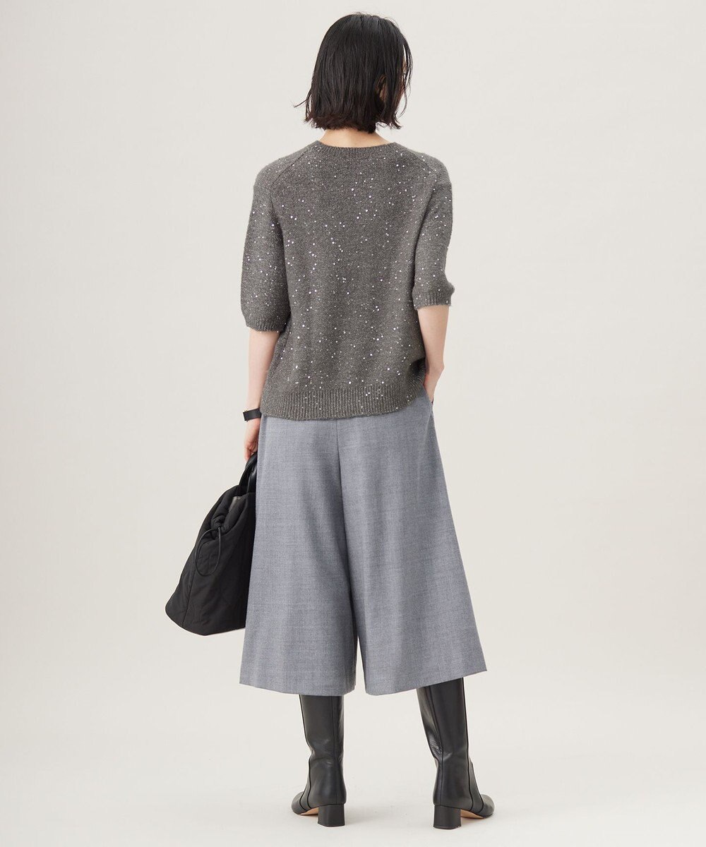 自由区 【洗える】ウォッシャブルウールサキソニーキュロット パンツ 