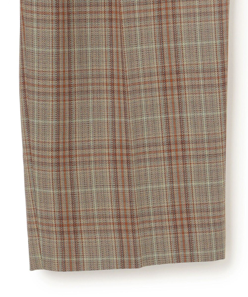 BEIGE， SELMA / チェックウールハイウエストタックパンツ 