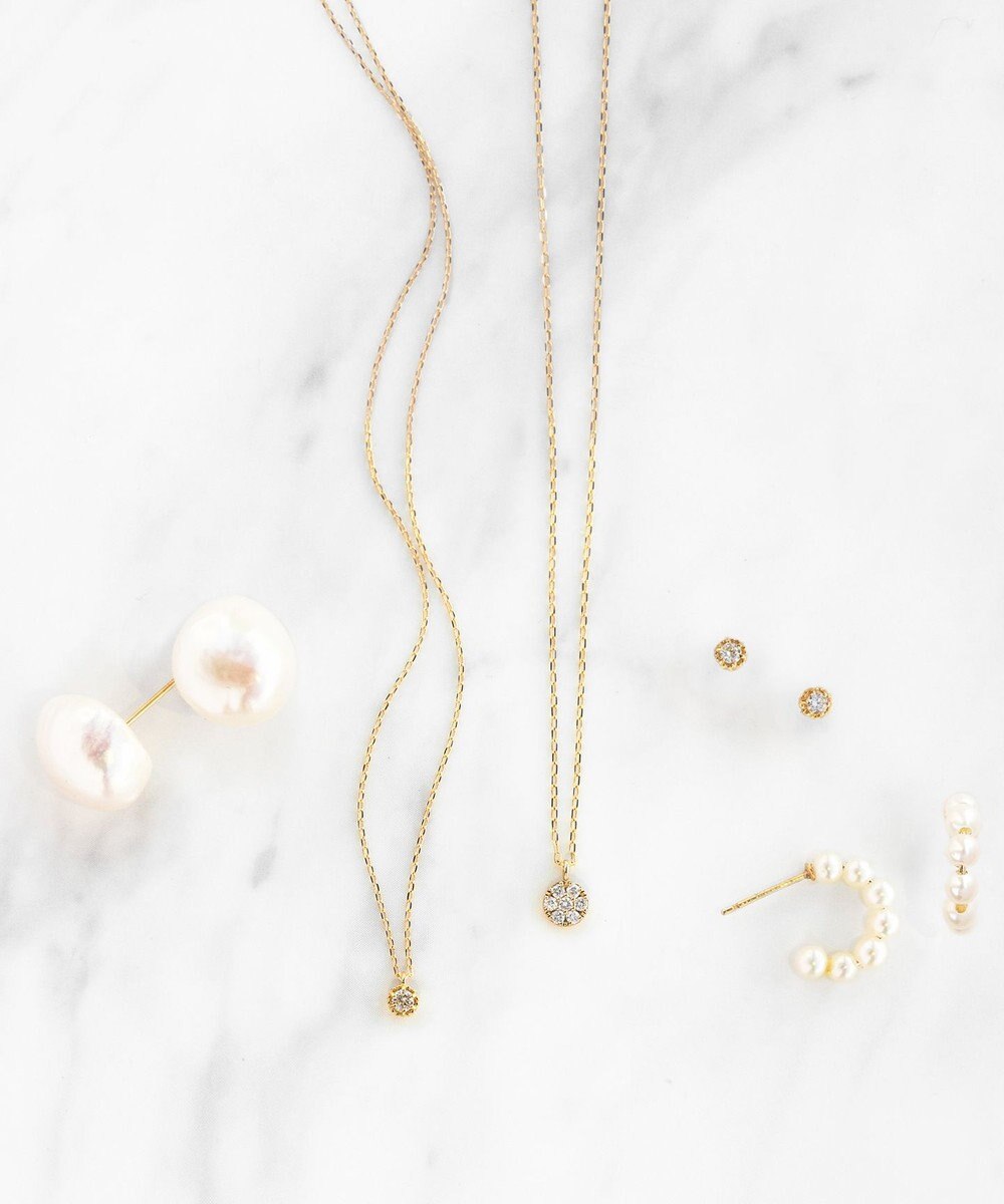 TOCCA 【WEB限定】FRILL PEARL PIERCED EARRINGS K10 淡水パール ピアス 