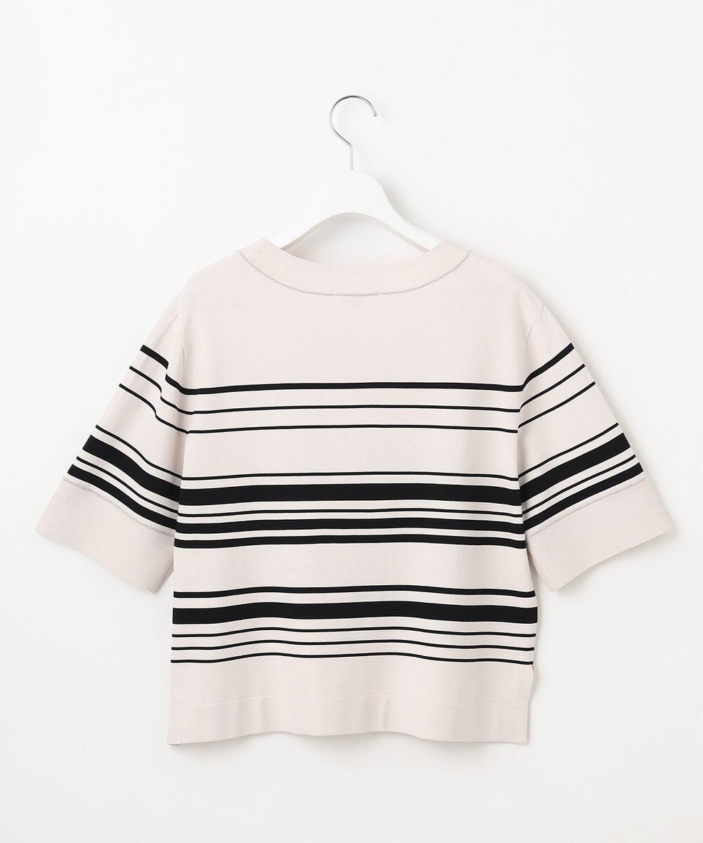 J.PRESS LADIES 【洗える】RAYON ELITE STRETCH ボーダー ニットT 