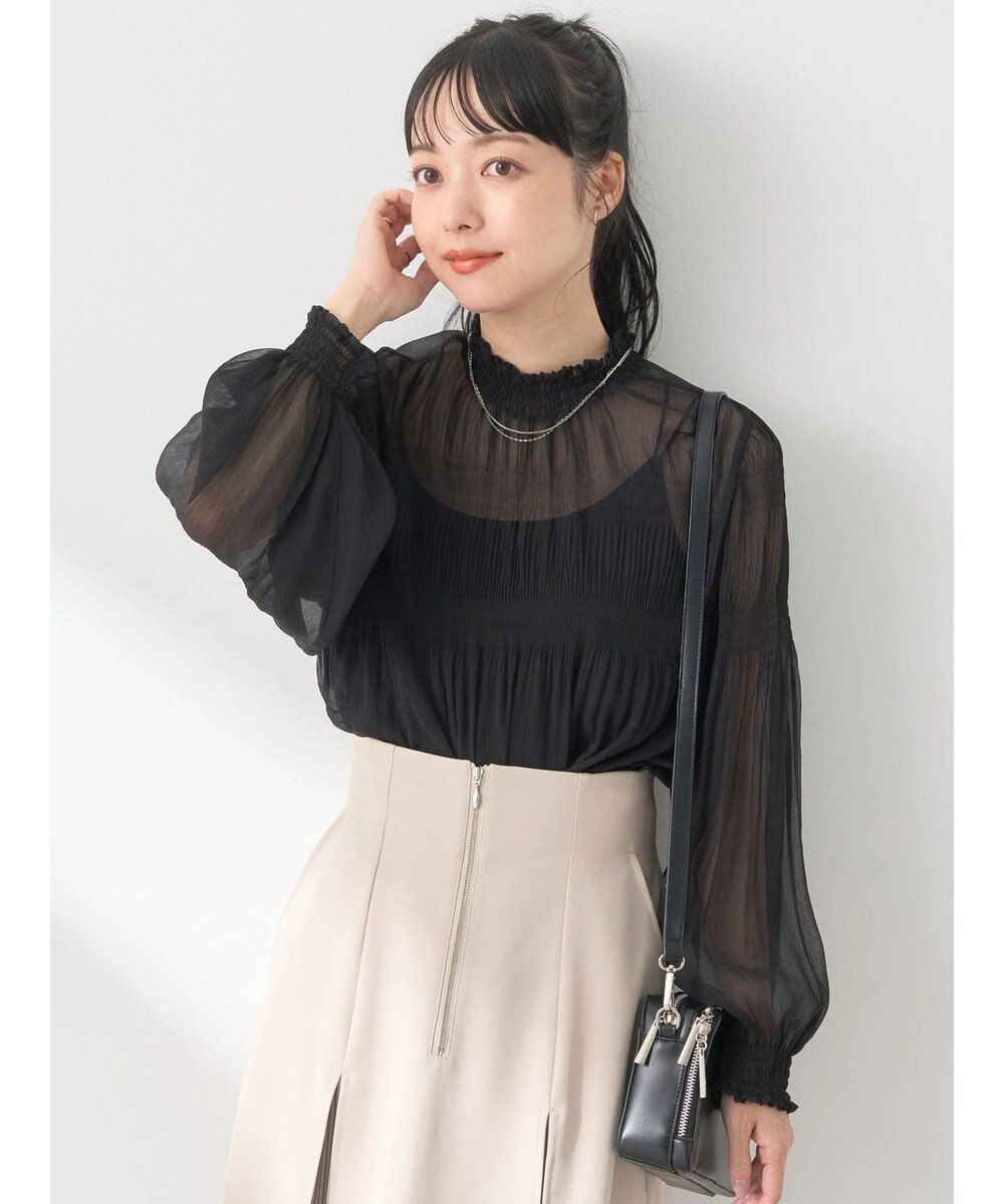 earth music&ecology マジョリカプリーツシアープルオーバー 