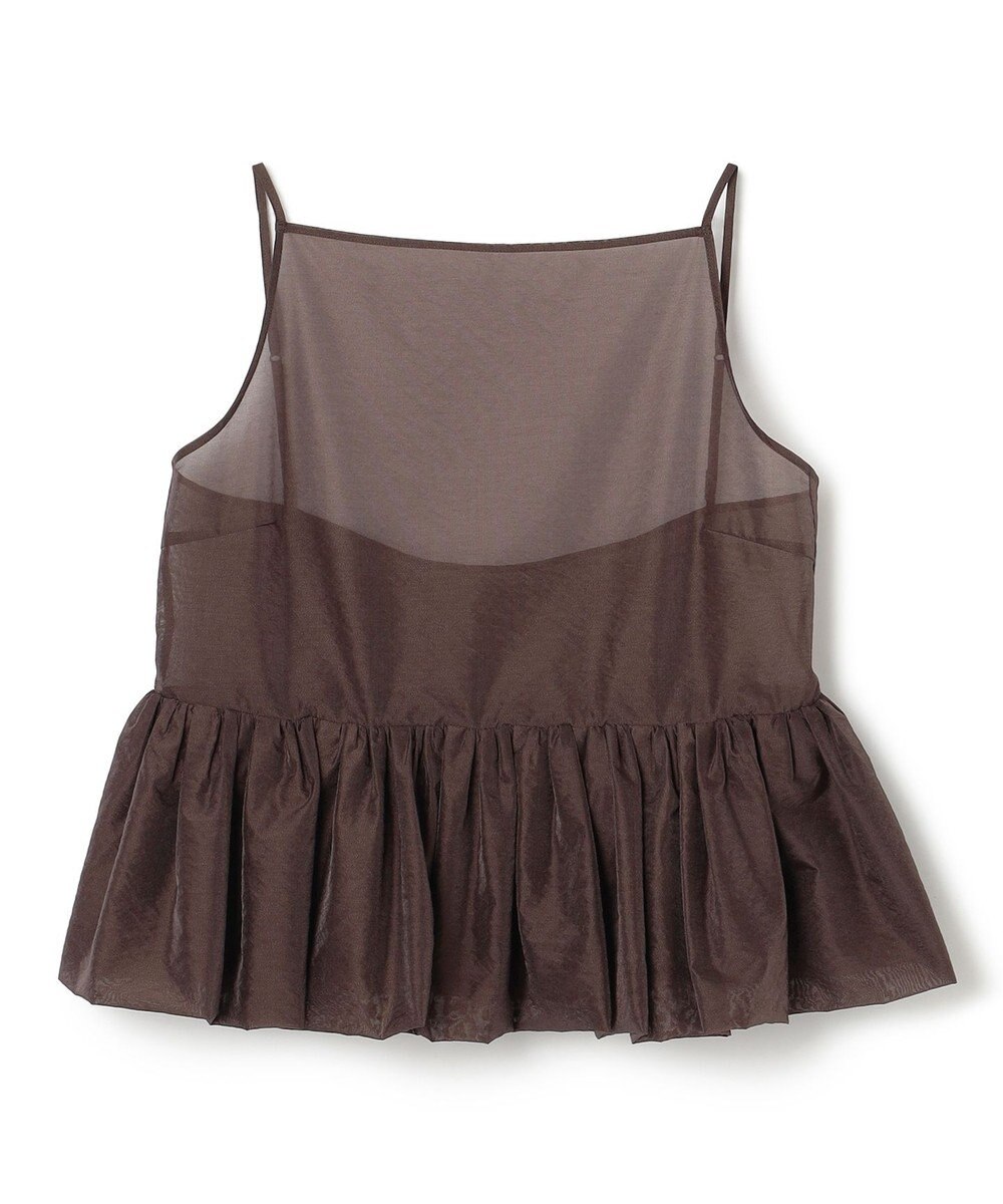 uncrave シアー オーガンジー ペプラム トップス 