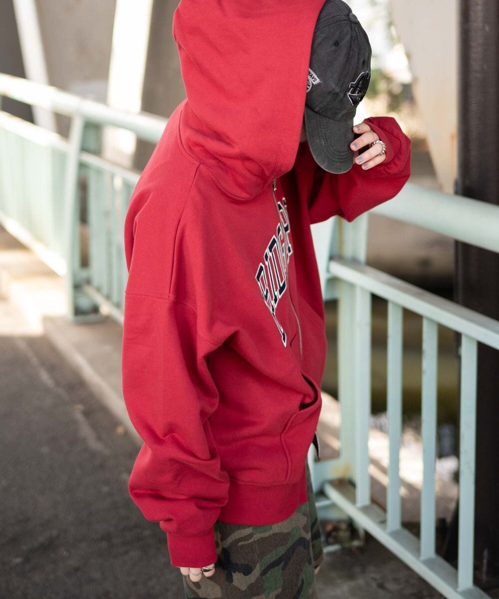 WEGO カレッジロゴビッグジップパーカー 