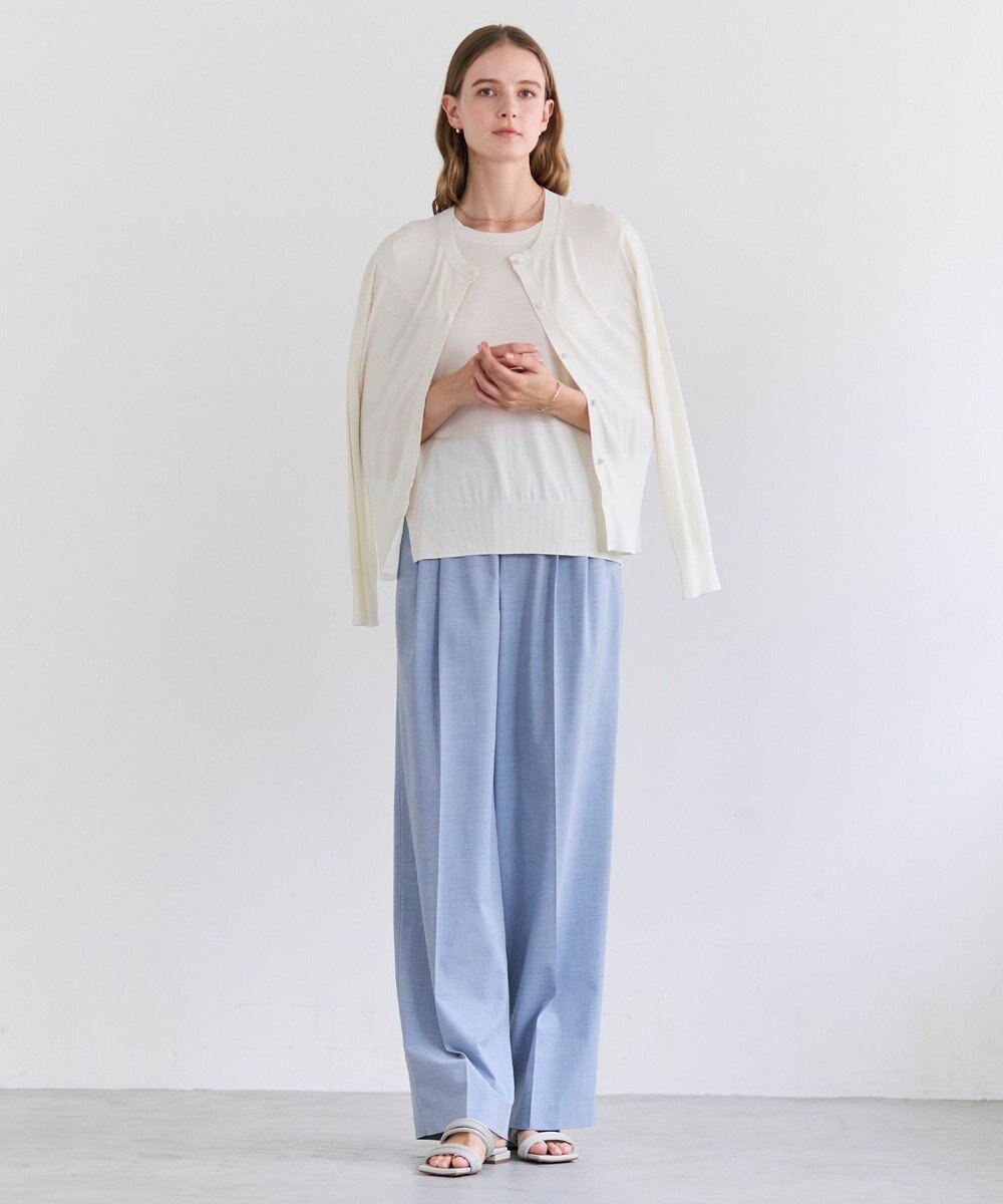 BEIGE， JULIE / コットンシルク 2WAY半袖ニット 