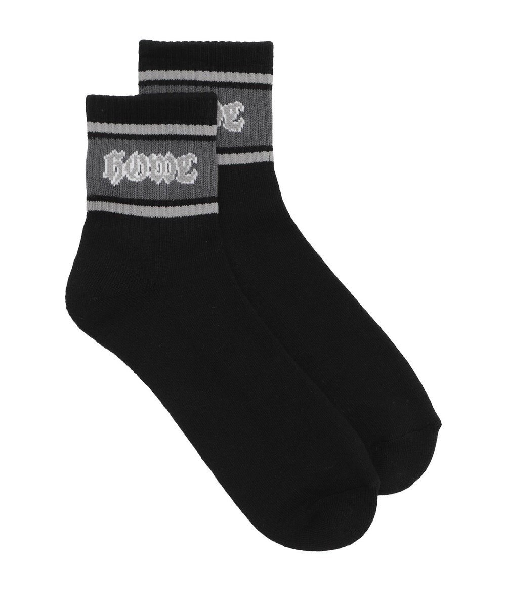 WEGO ラインロゴハイアンクルソックス 