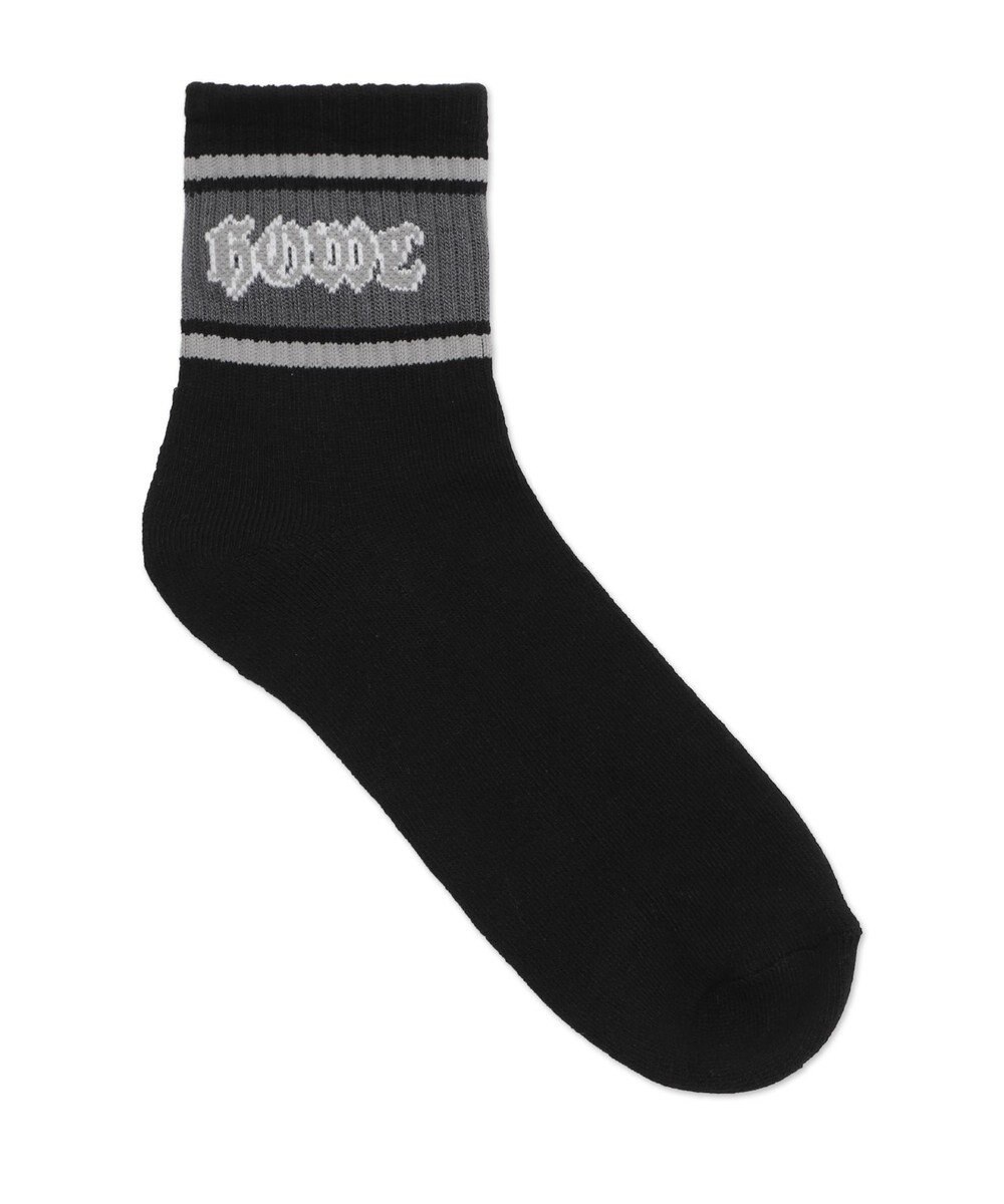 WEGO ラインロゴハイアンクルソックス 