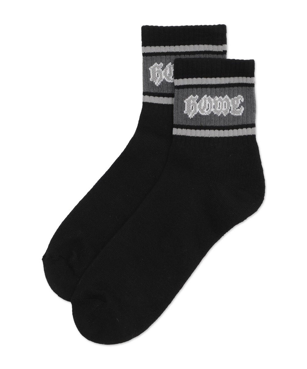 WEGO ラインロゴハイアンクルソックス 