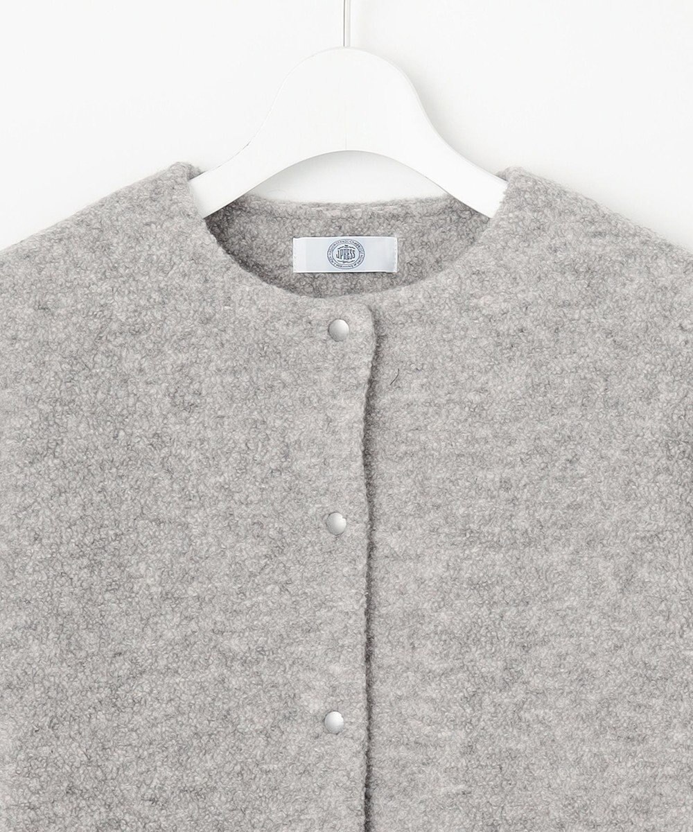 J.PRESS LADIES 【WEB限定】パイルジャージー ノーカラー ブルゾン 